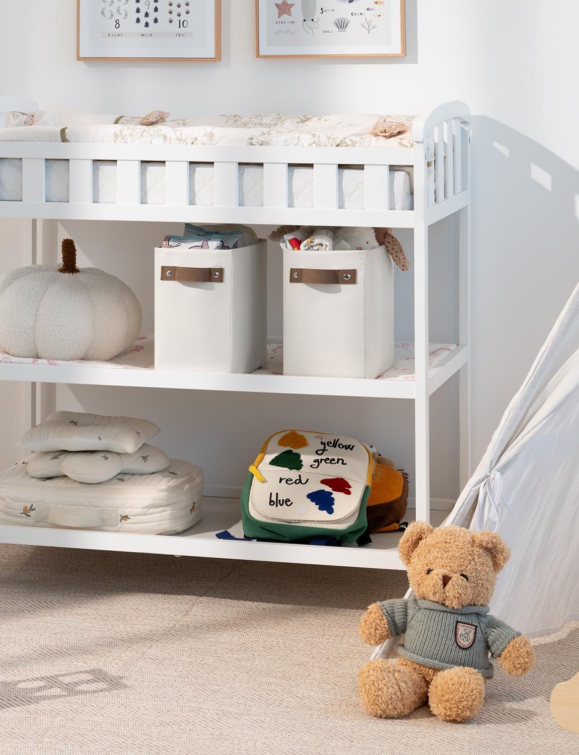 Narrow Storage Bins / Beige
