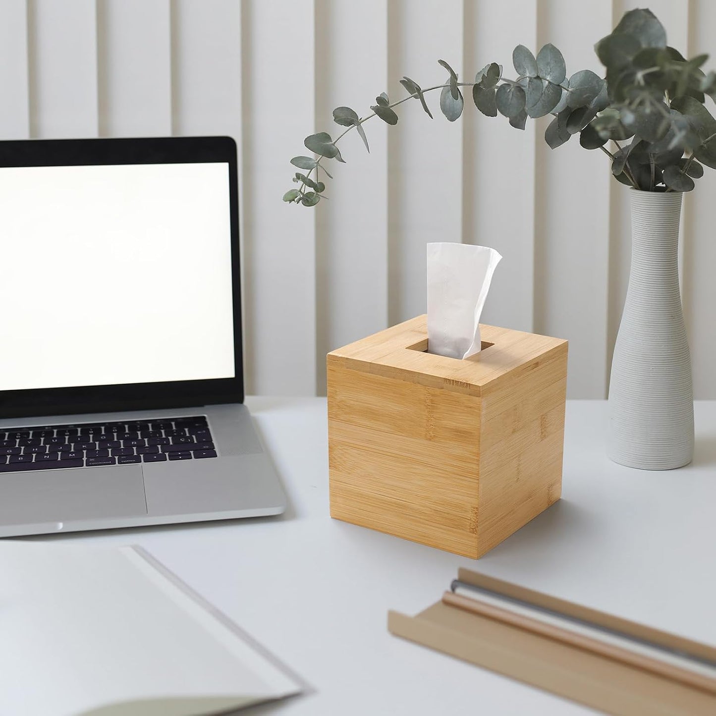 Wood Tissue Box Holder / Square