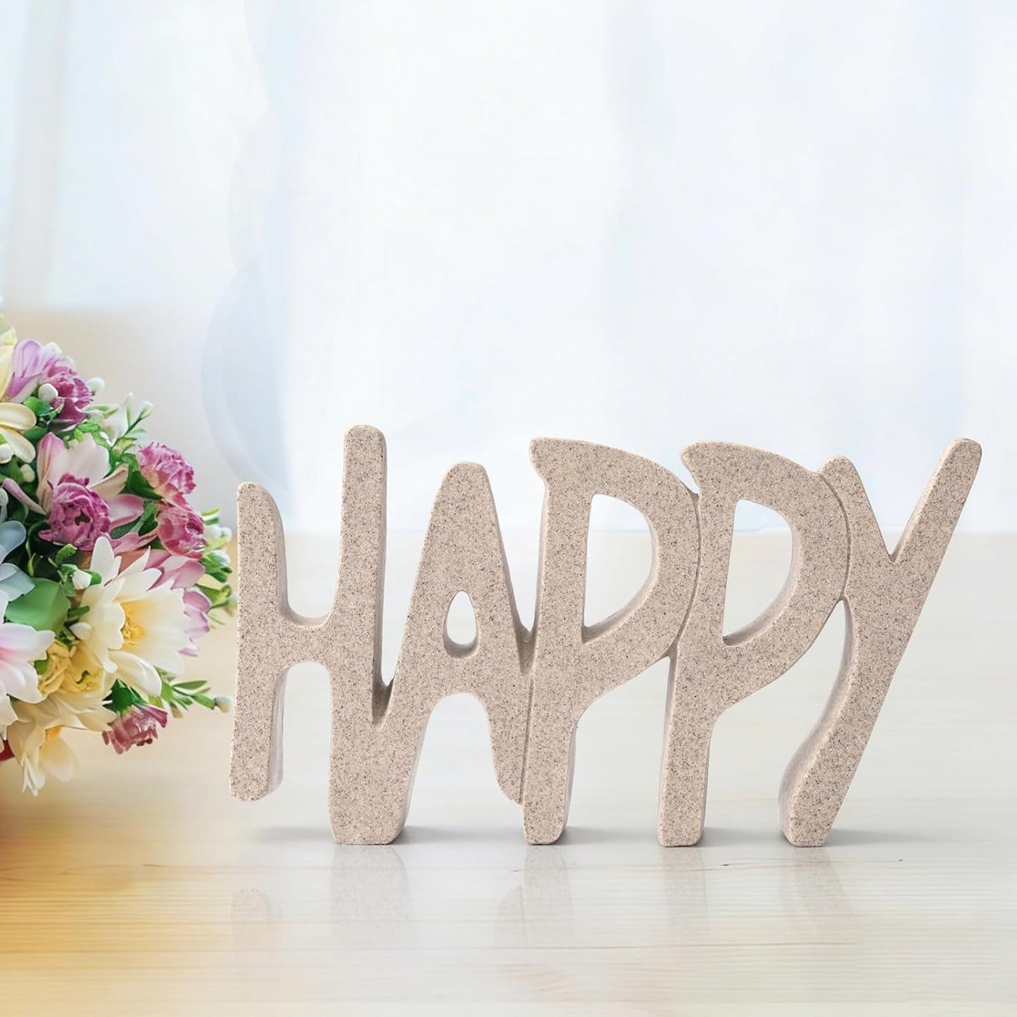 Happy Sign Decor Statue / Modern