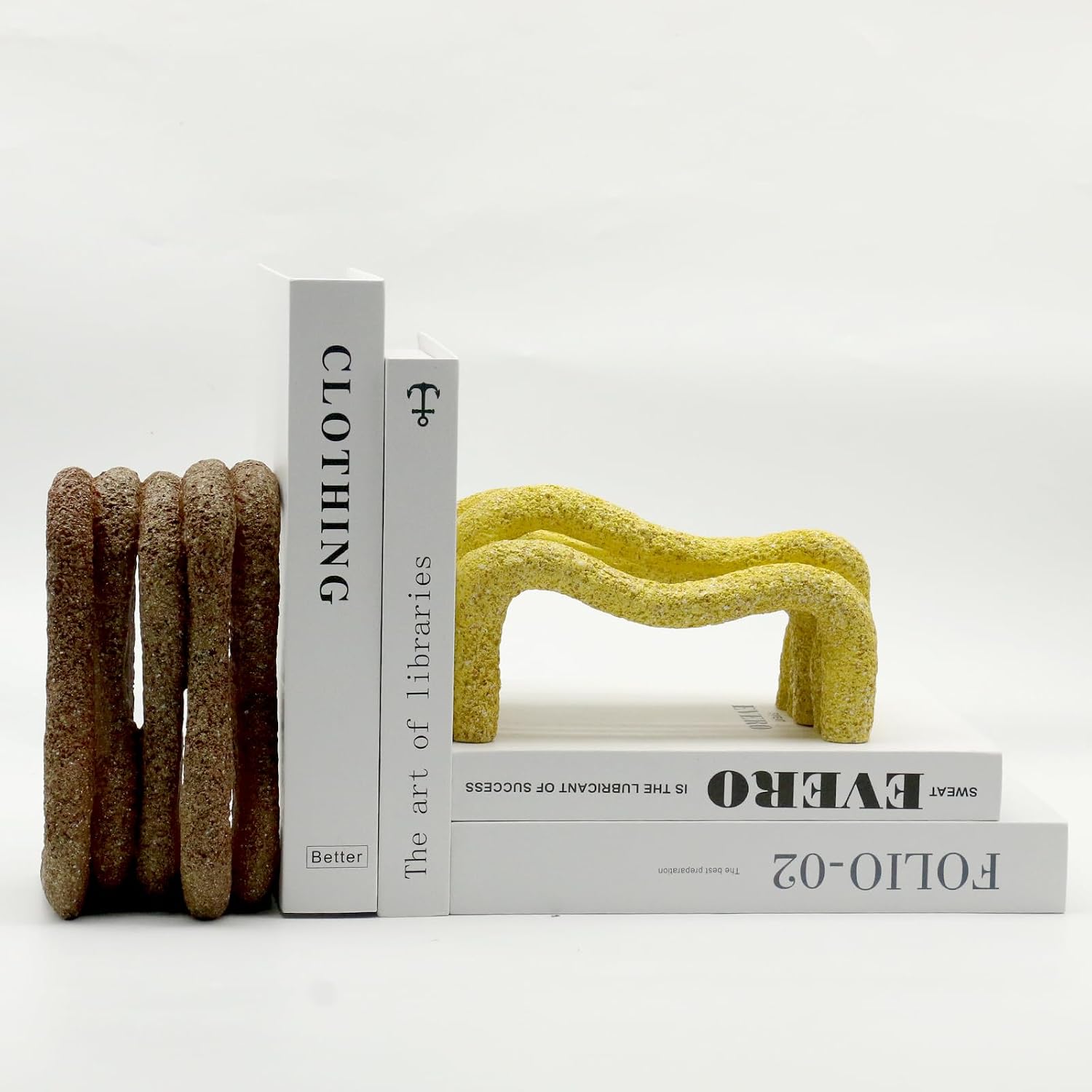 Curved Decorative Bookends / Wave