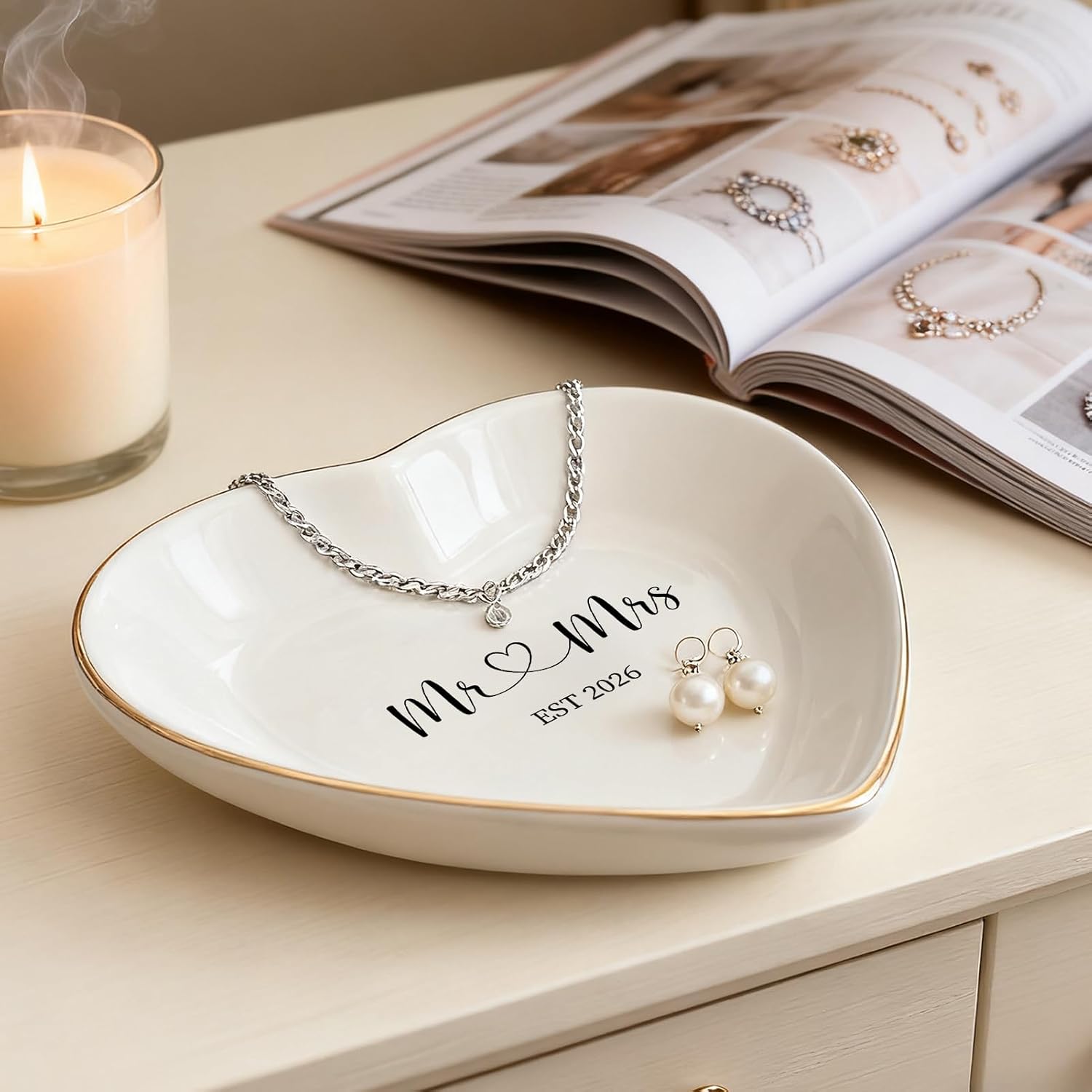 Mr & Mrs EST 2026 Jewelry Tray / Mr Mrs EST 2026