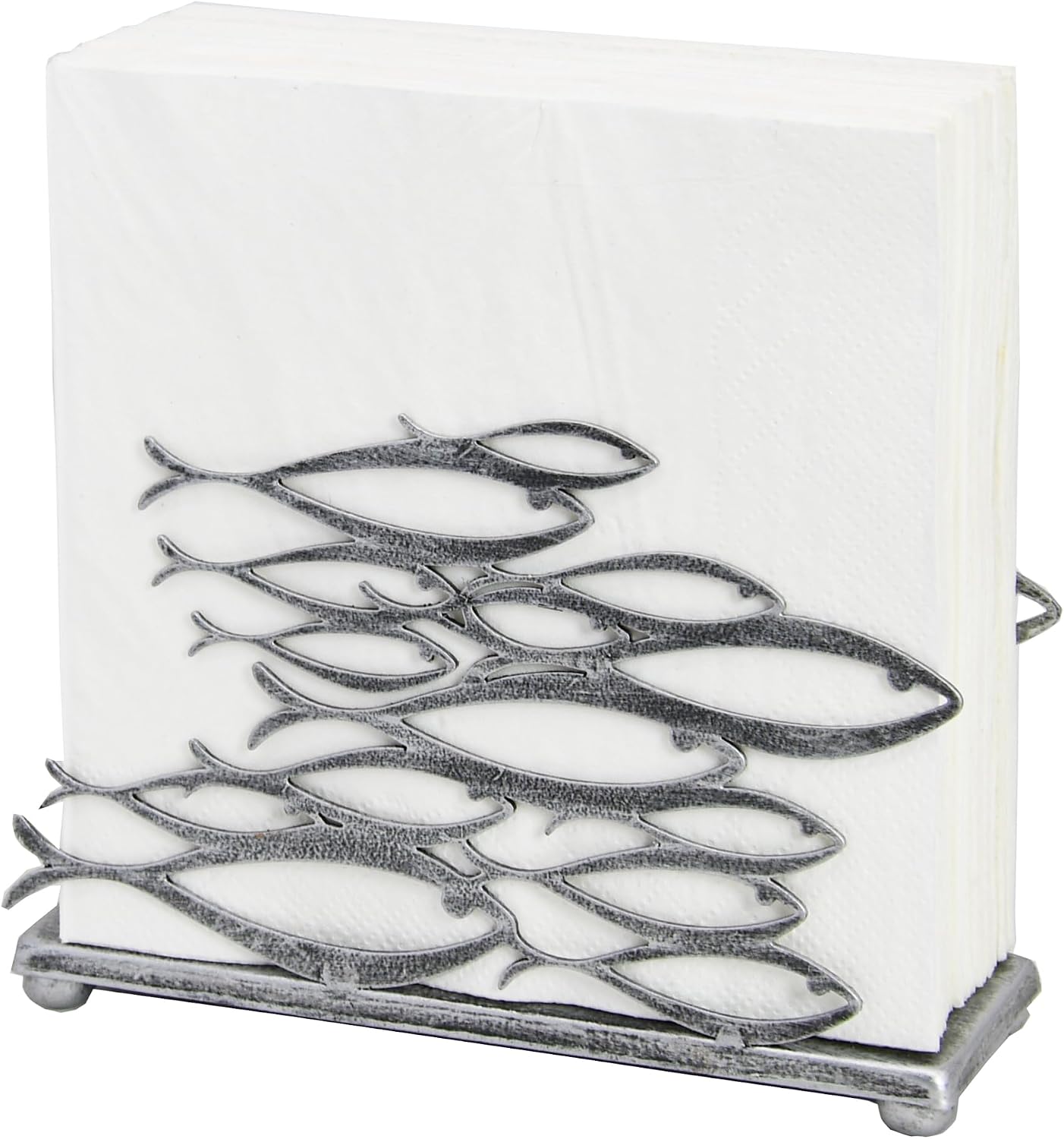 Fish Design Napkin Holder / Silver