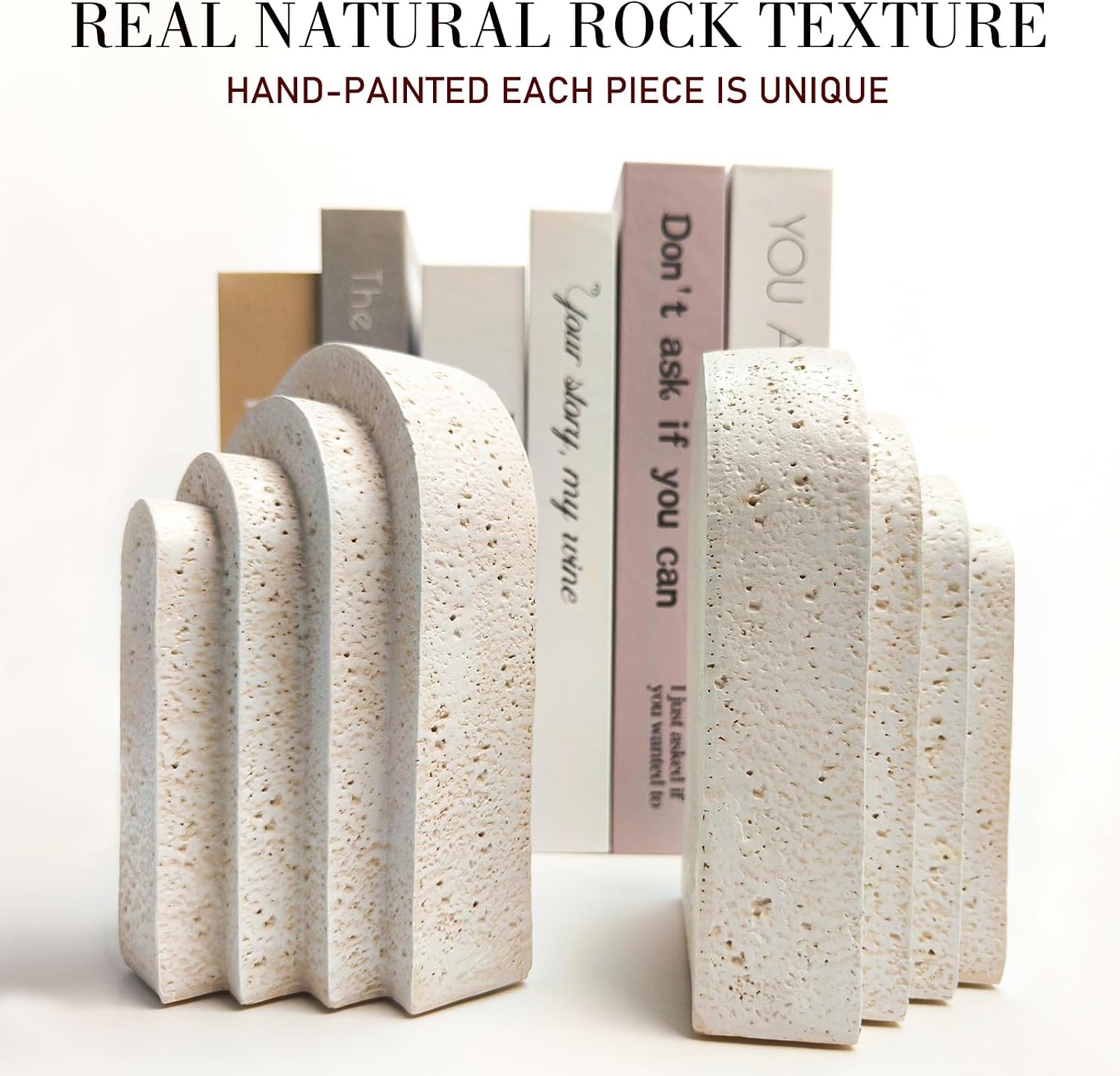 Heavy Duty Book Ends / Beige