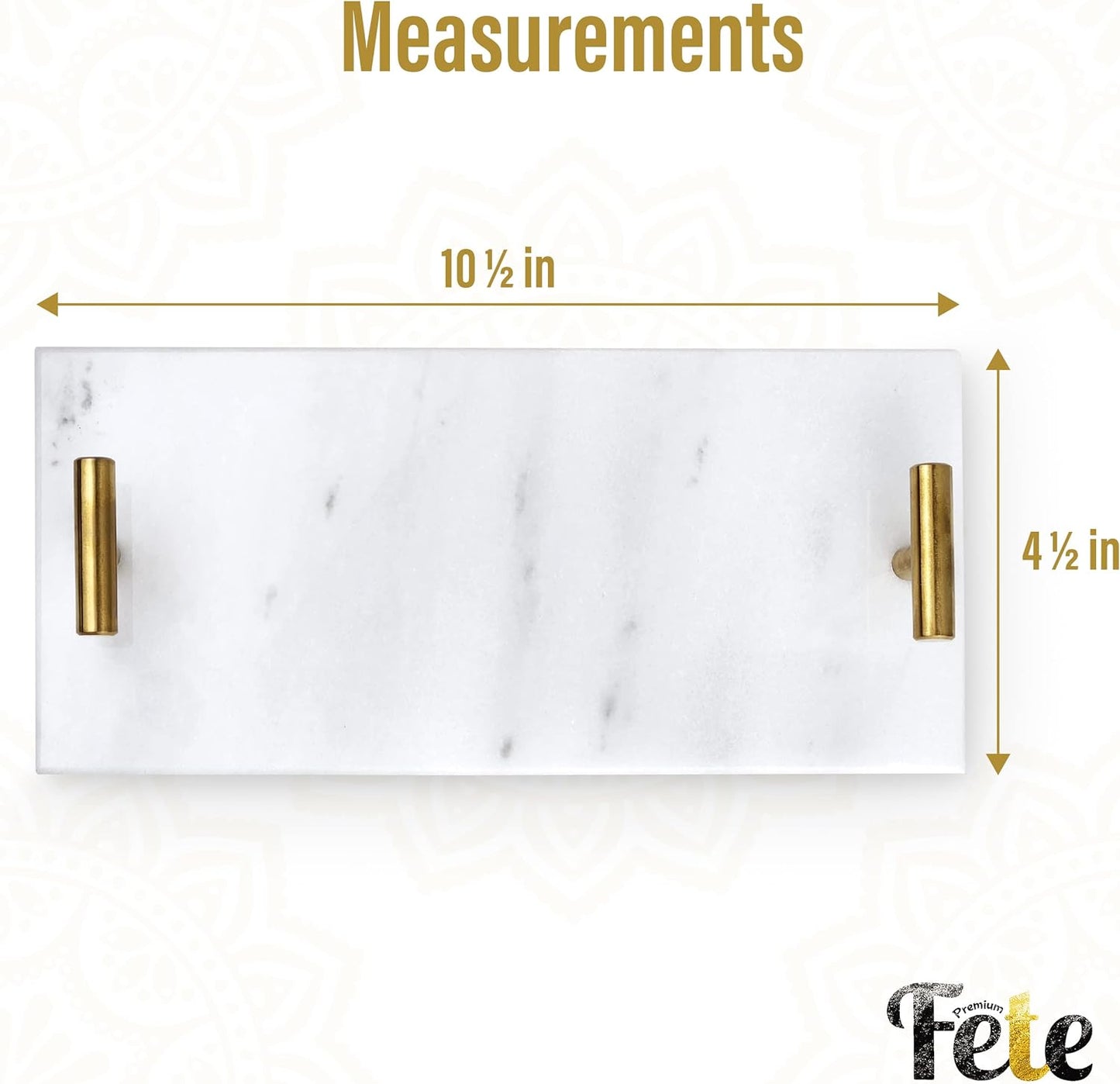 Marble-Tray / Guest Towel Holder Tray / White