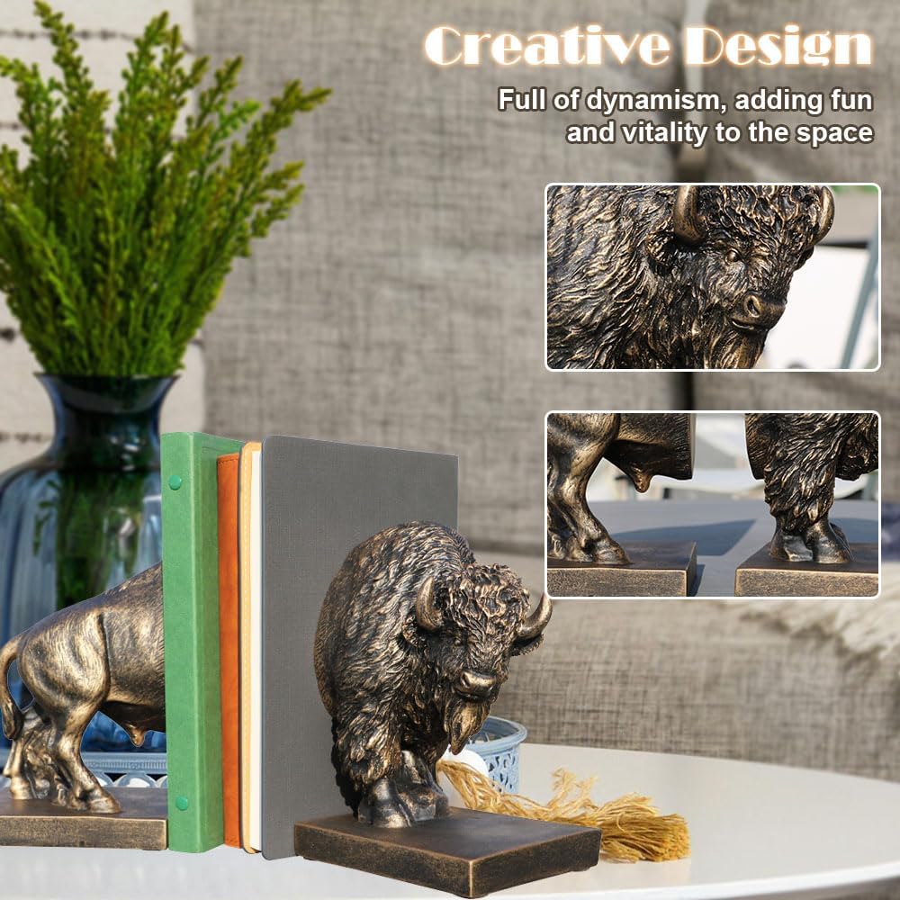 Vintage Non-Slip Base Book Holder / Copper Buffalo