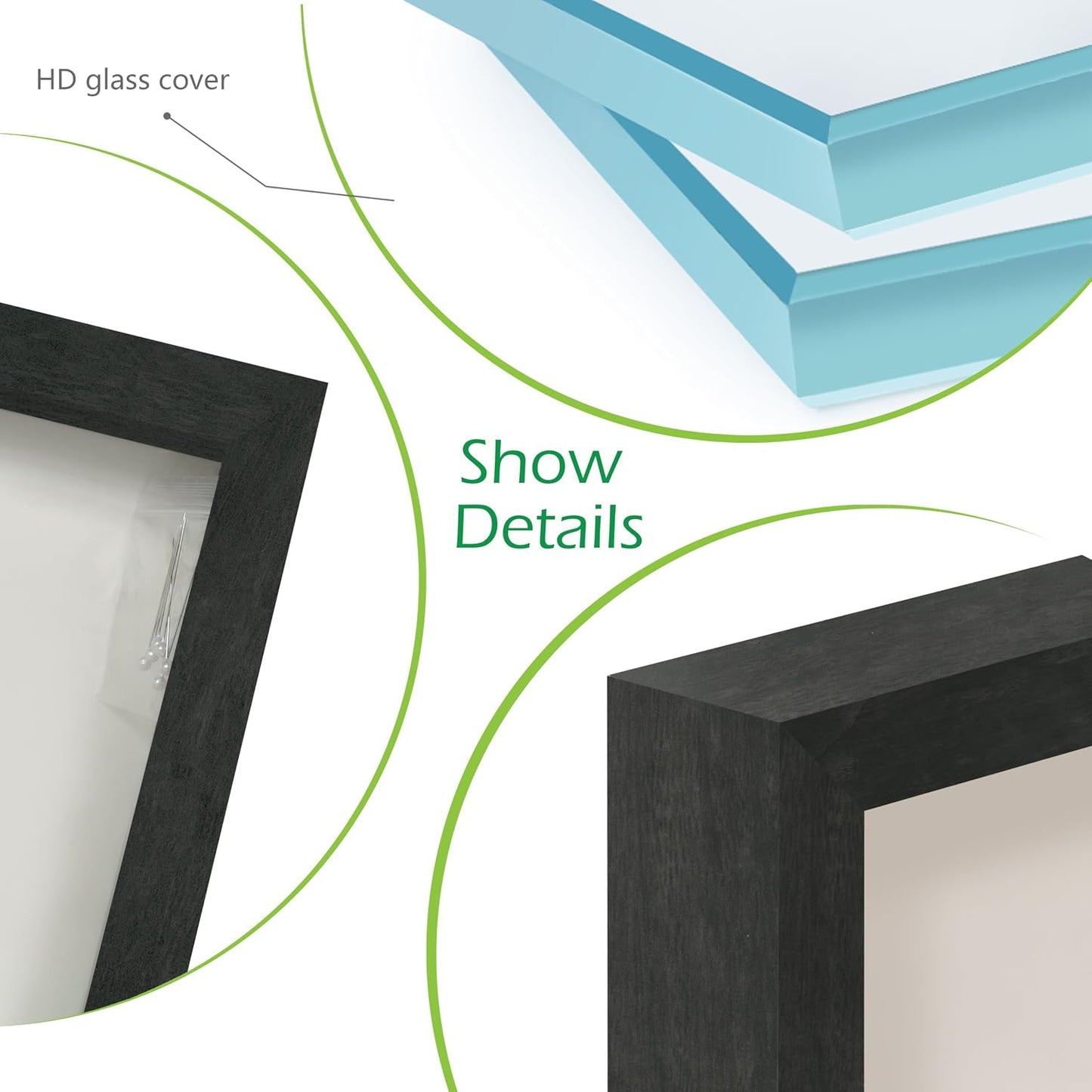 FrameWorks 12x16 Driftwood Wooden Shadow Box Frame – Soft Felt Back, Tempered Glass, and Included Elegant White Ball