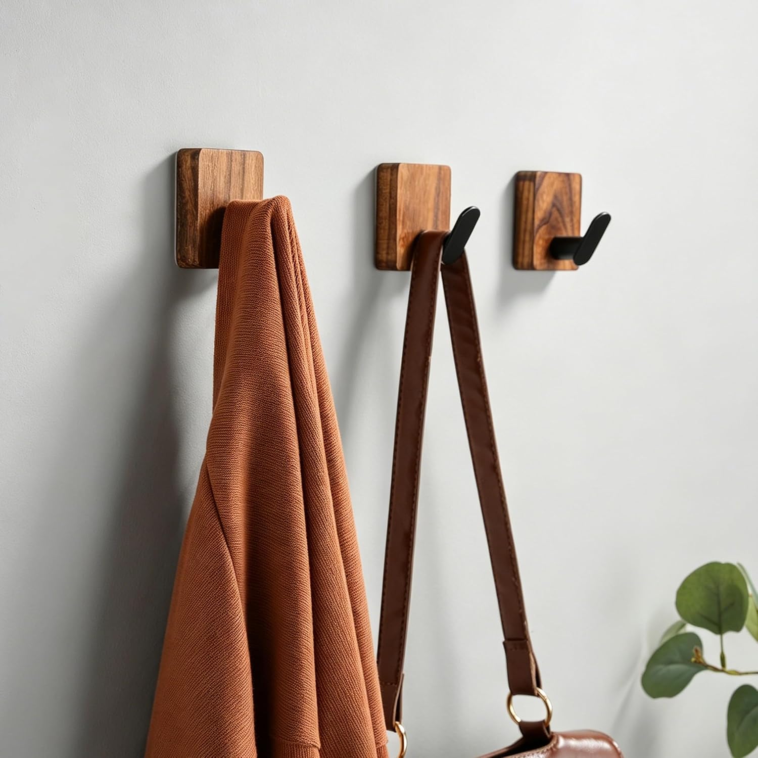 Rustic Style Hanging Hooks / Carbonized Brown