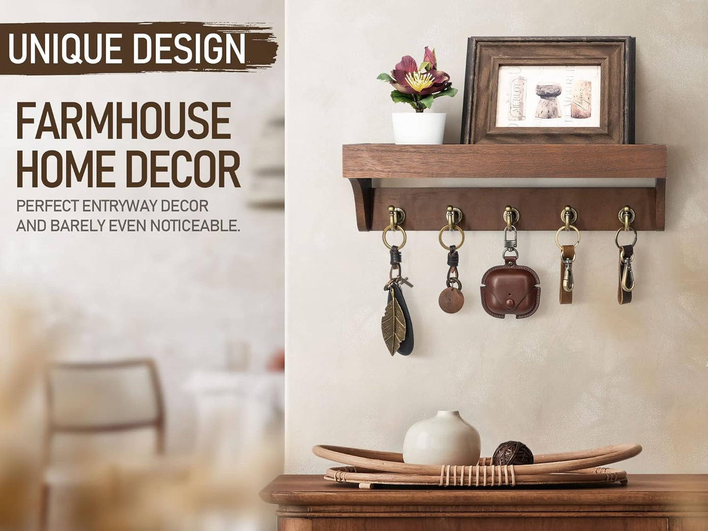 Farmhouse Key Holder / Brown