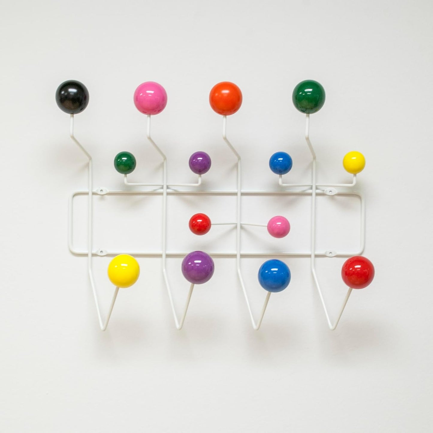 Mid Century Modern Bubble Wall Mounted Coat Rack, Multi Color