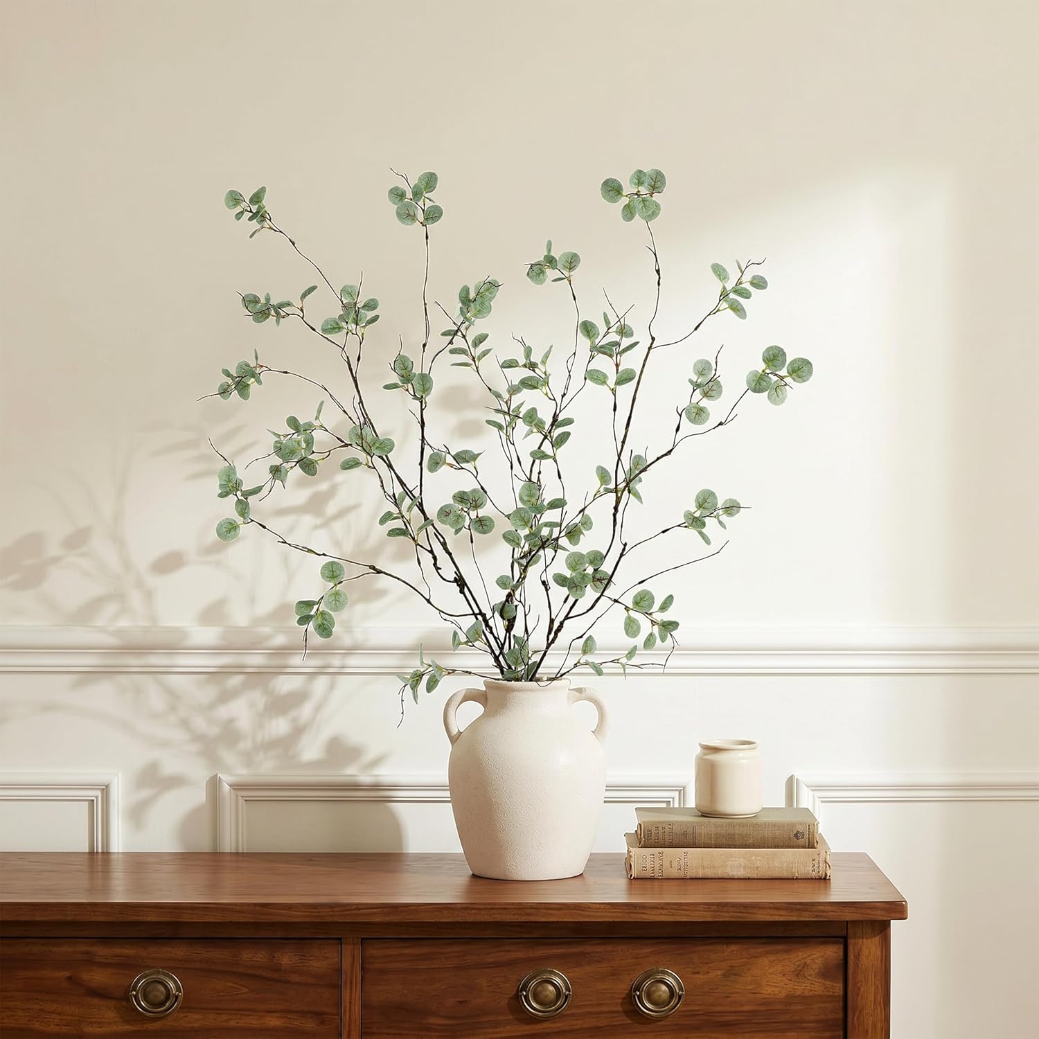 4PC Artificial Plant Branches / Green Eucalyptus / 36 Inch