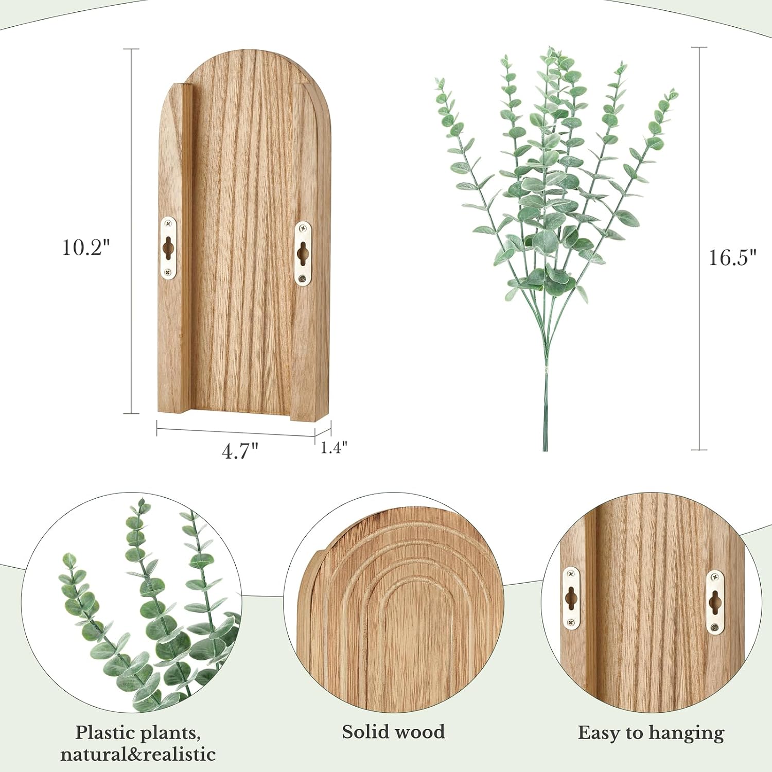 Wood Wall Planter Vase / Nurtal / Set of 2