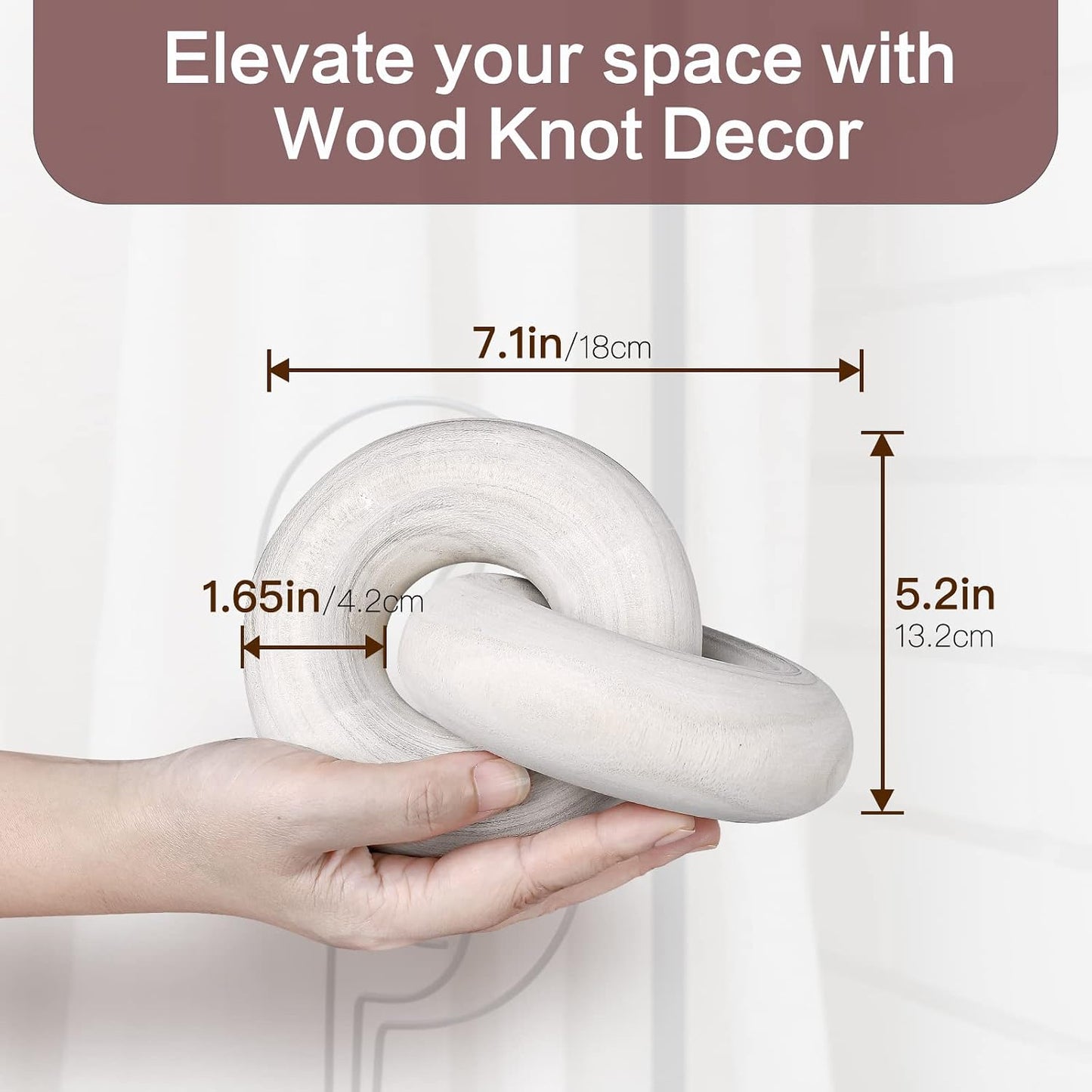 Wooden Chain Link Decor / Natural