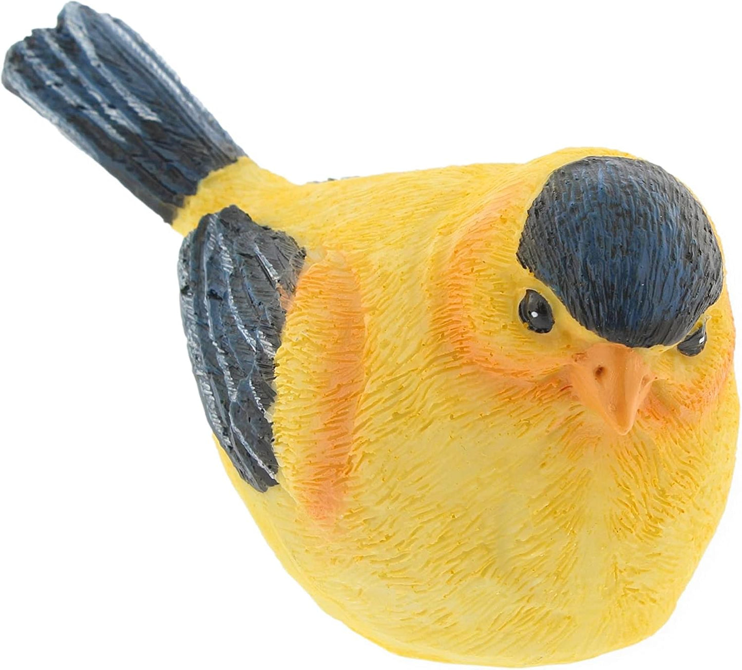 Colorful Resin Bird Figurine Unique Animal Statue Seasonal Home Decor Accent / Yellow