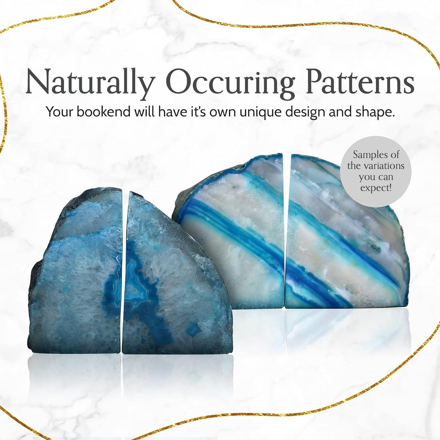 Agate Bookends / Turquoise & Aqua Room Decor / Teal / A Grade 3 - 4 Lbs