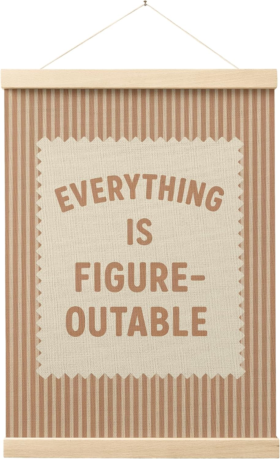 FGFK Everything Is Figureoutable Inspirational Wall Art Poster Hanger Frame