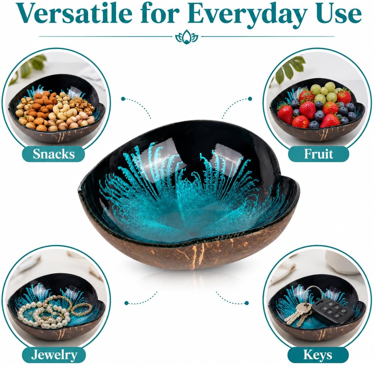 Key Bowl Holder for Entryway Table / Blue