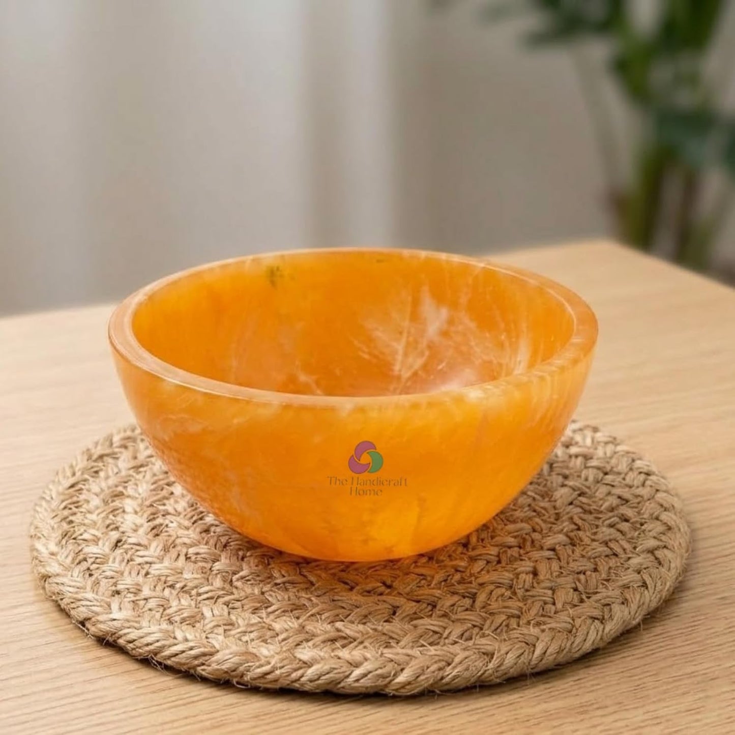 Elegant Handcrafted Resin Bowl / Orange