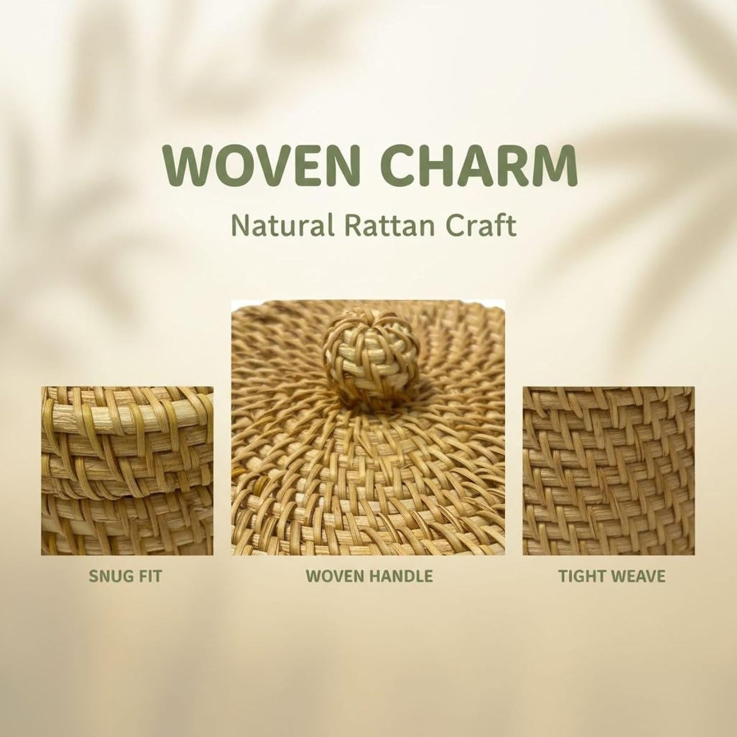 Woven Basket / Small Dustproof Wicker Organizer / 5.5 x 3.1