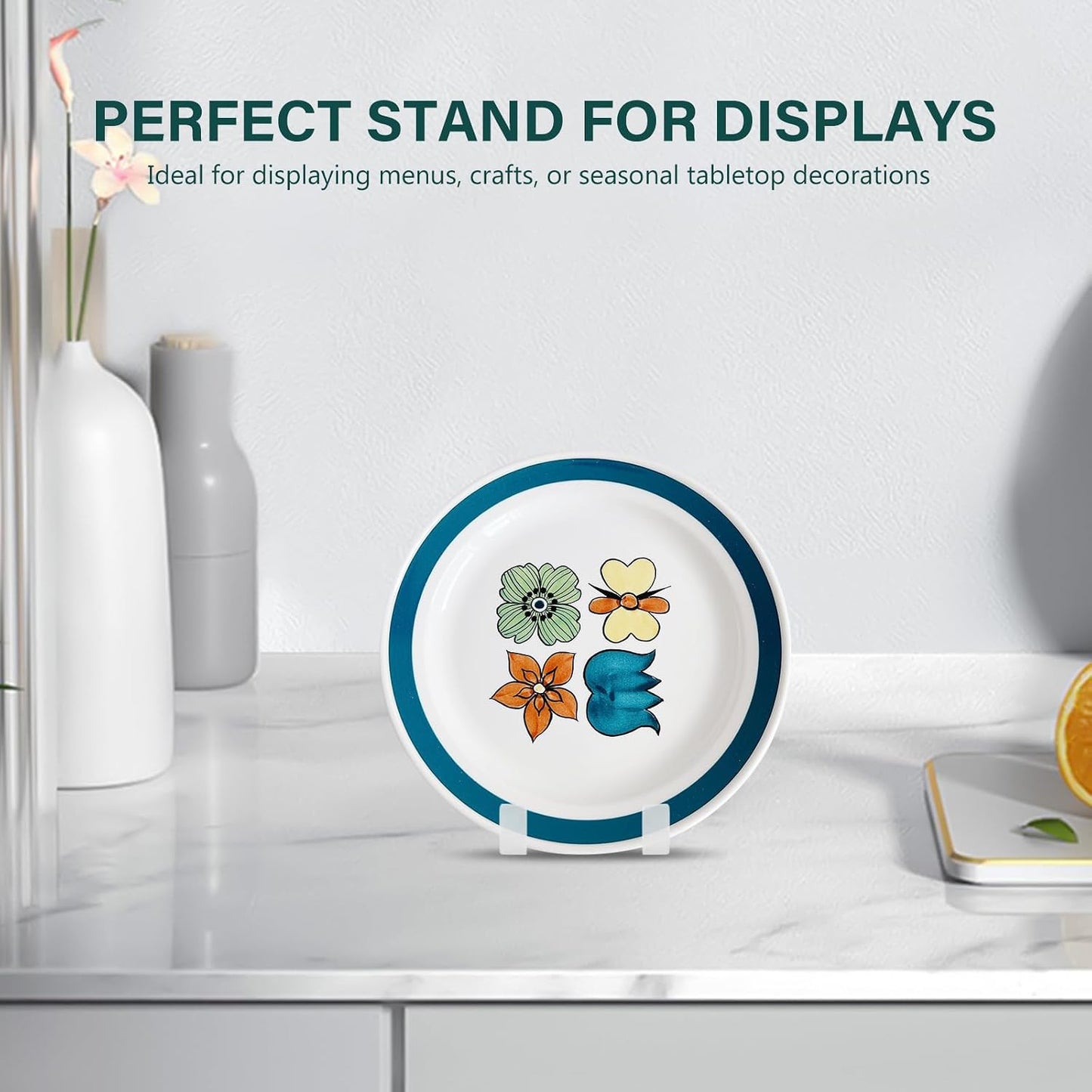 Plate Display Stands Easel Holder / Clear / 3 Inch