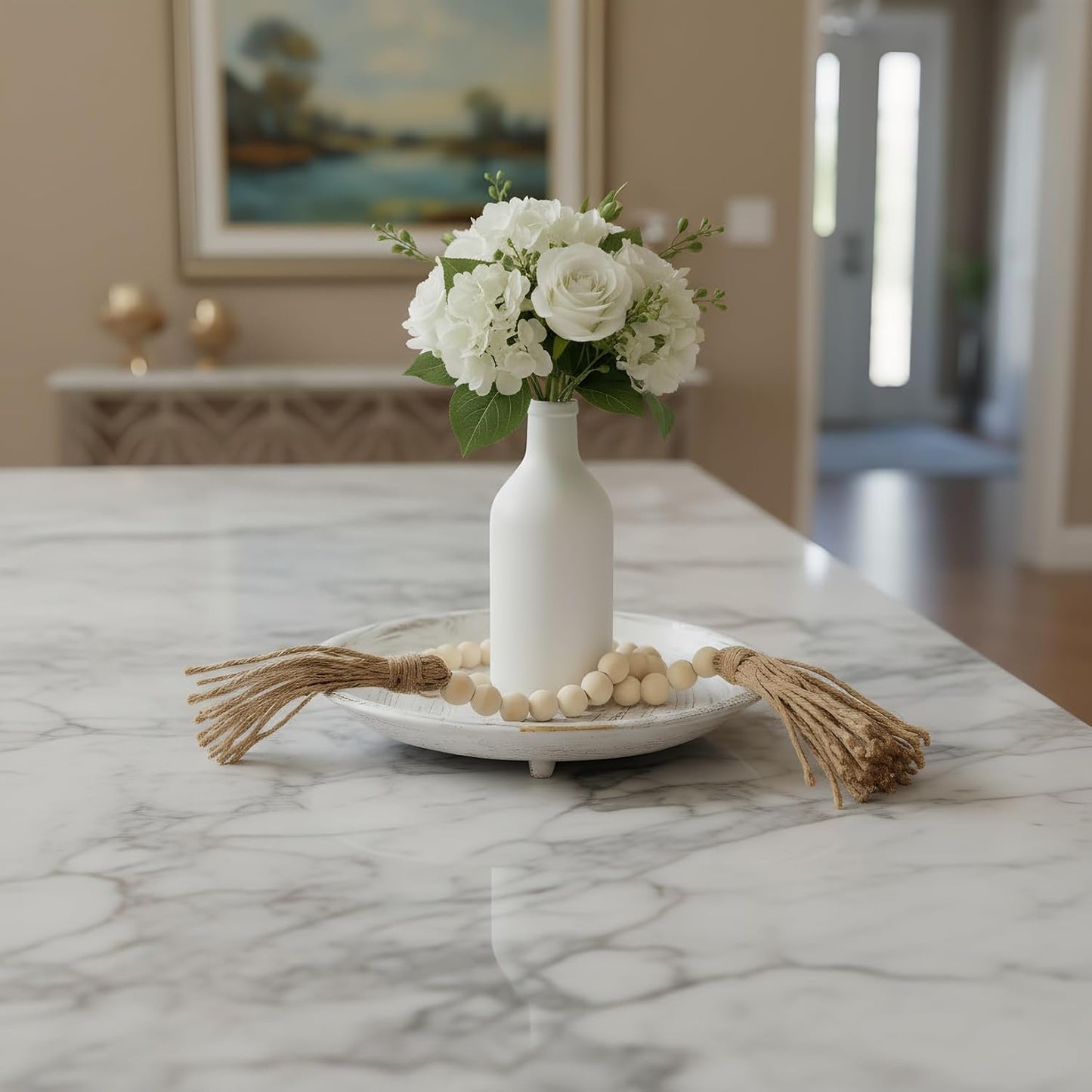 Farmhouse Decorative Tray / White