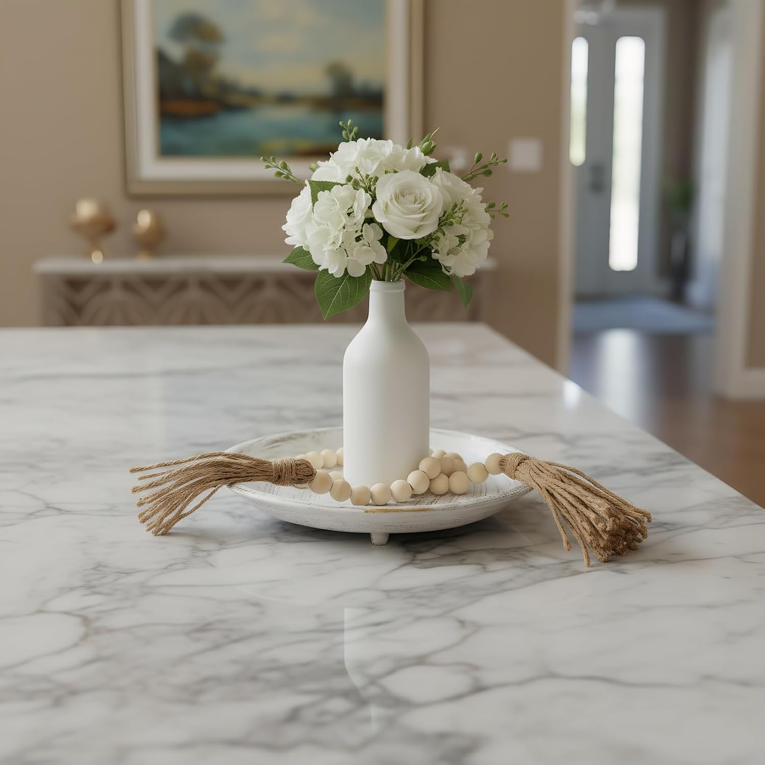 Farmhouse Decorative Tray / White
