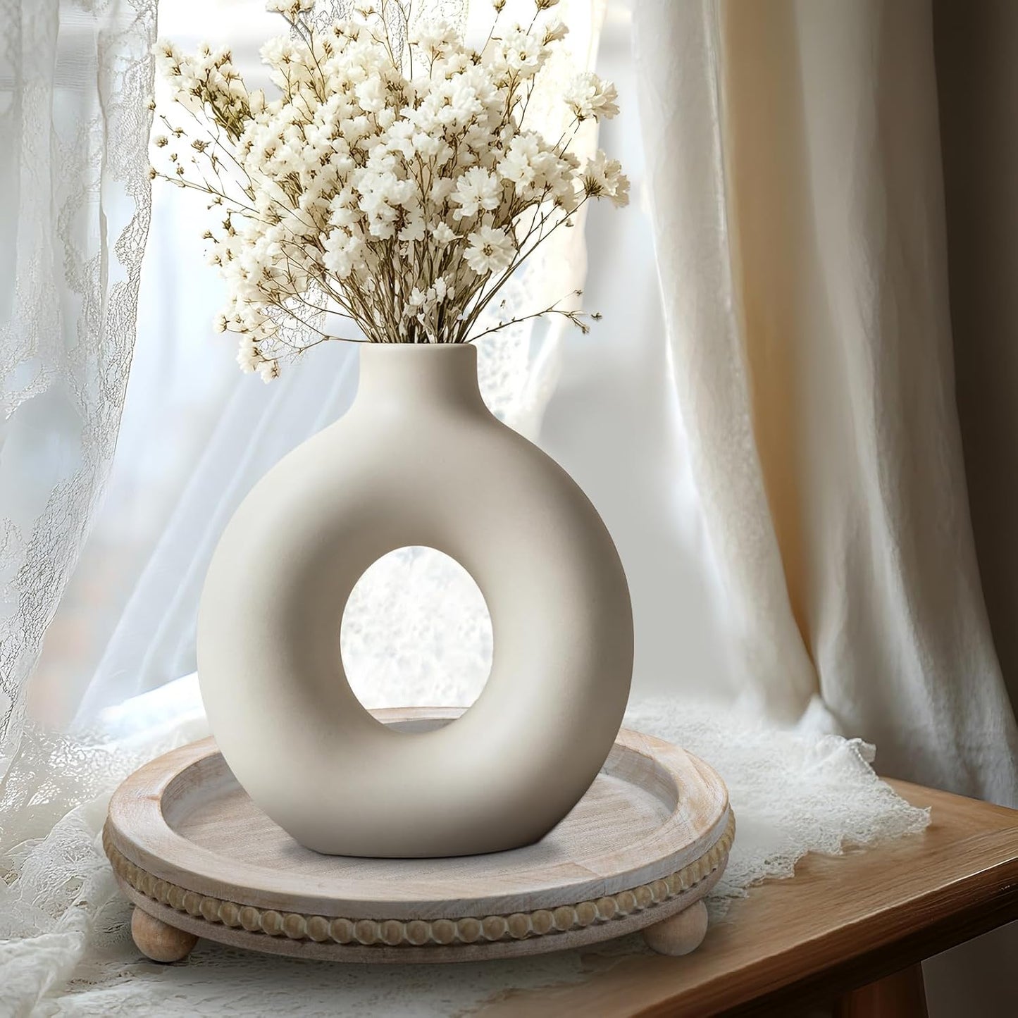 Farmhouse Small Decorative Trays / Wash White
