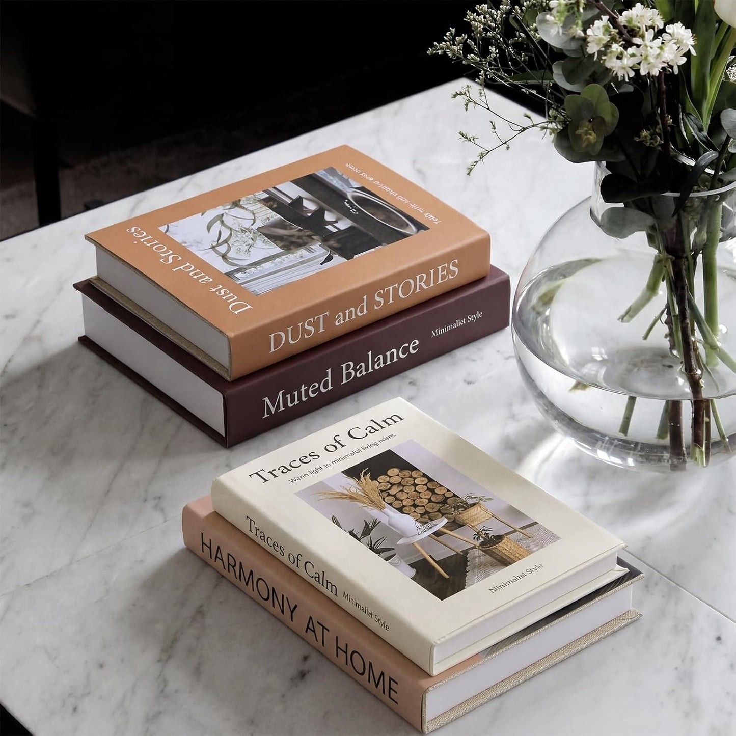 Decorative Books / Warm / Brown Series / Set of 8