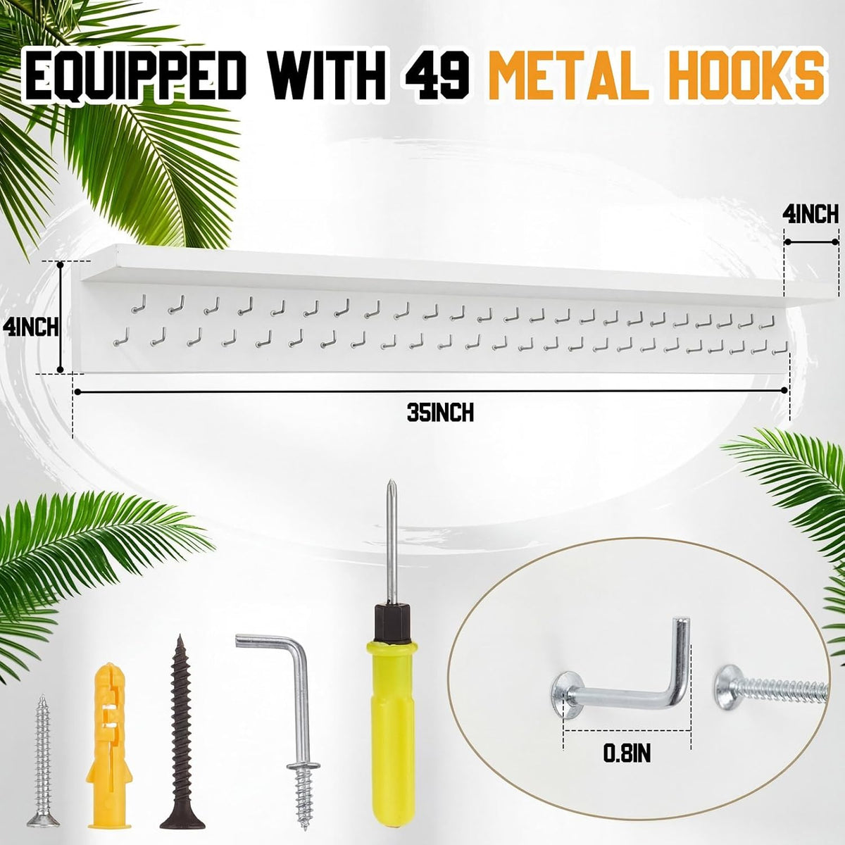 Wooden Medal Hanger Display Trophy Holder Shelf with 25/37/49/65/83 Hooks Wall Mount Ribbon Holder Gift for Gymnastics
