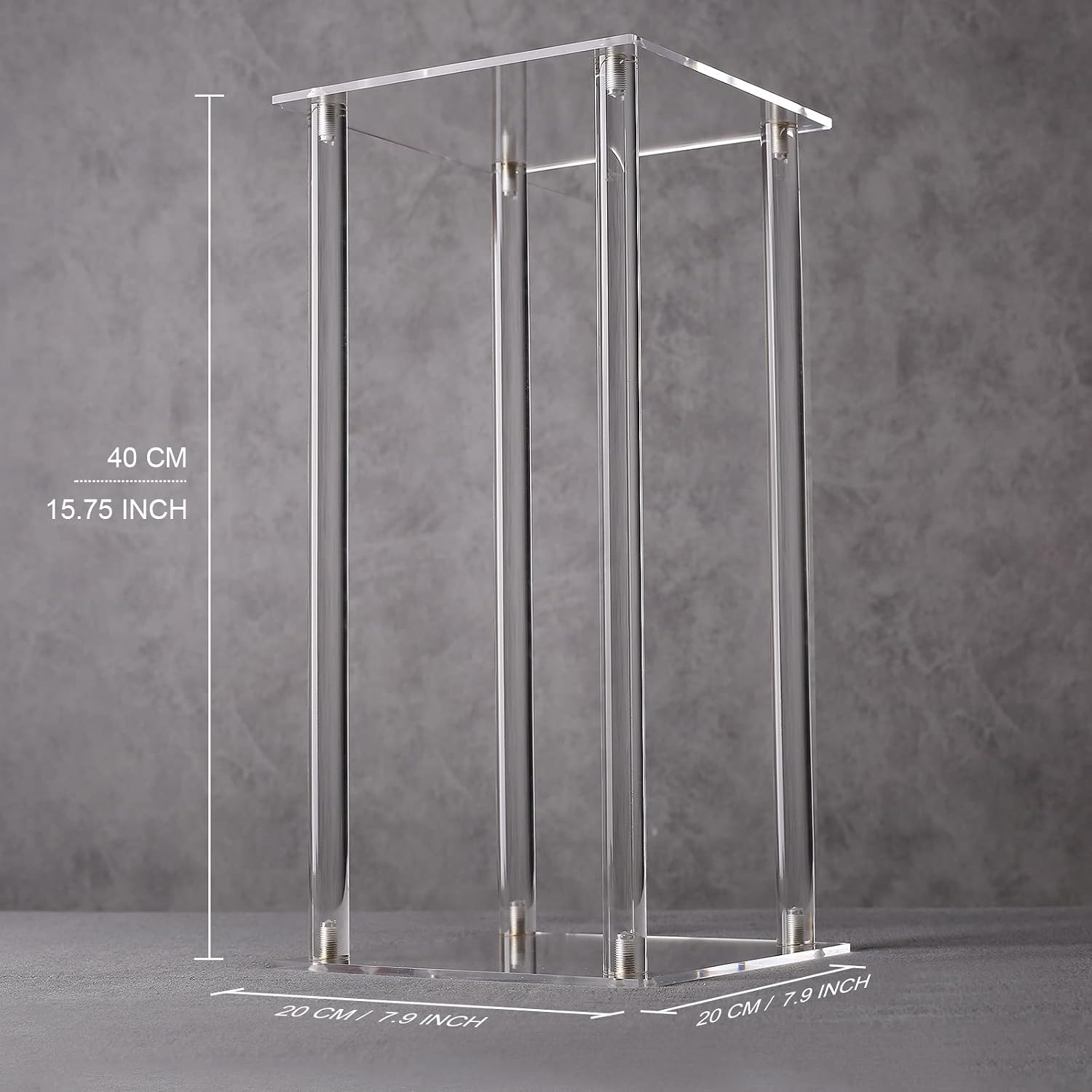 YALLOVE 2-Pack 15.75-Inch Clear Acrylic Flower Stands | Pedestal Centerpieces for Wedding, Baby Shower and Birthday