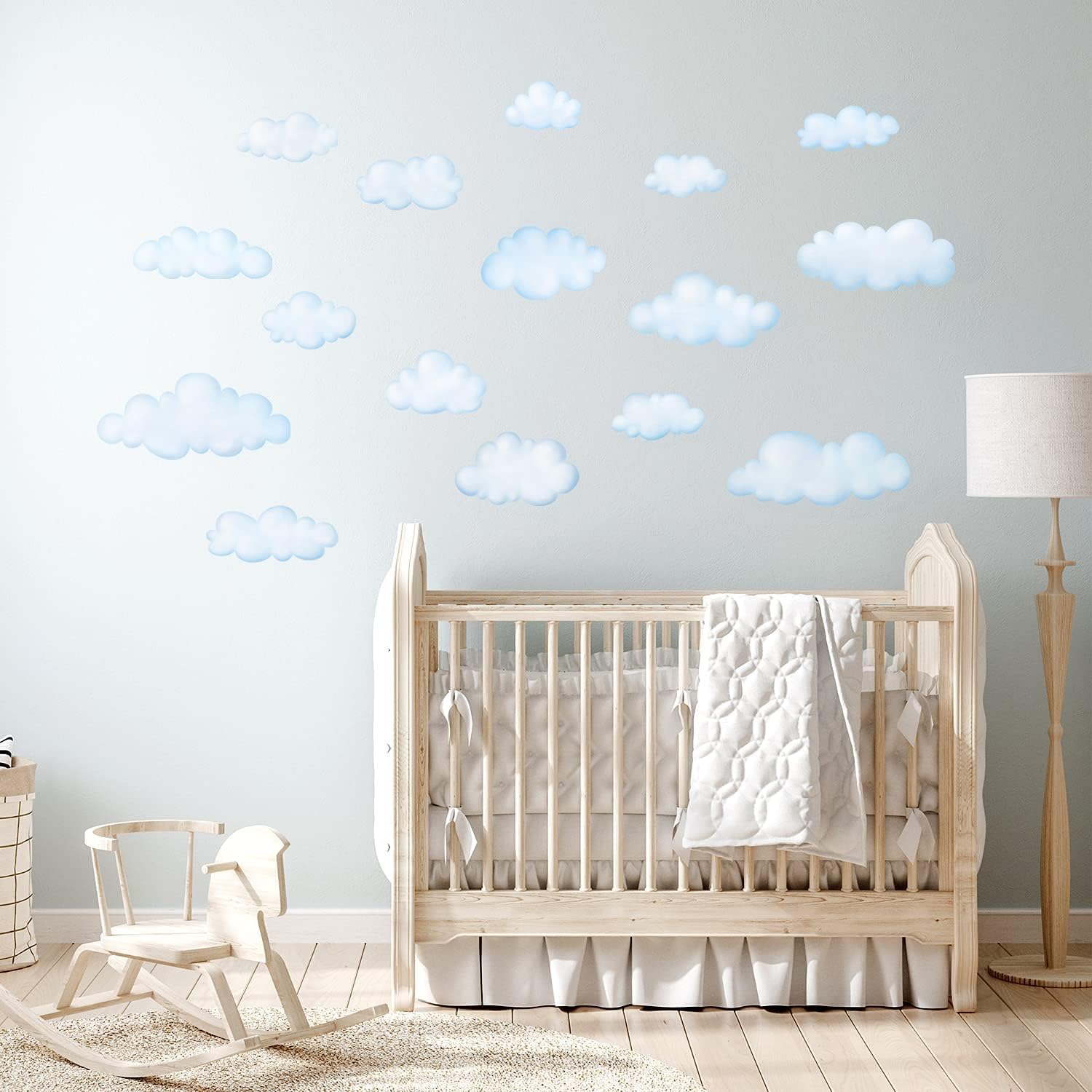 DS9-1702 Clouds Kids Wall Decals Wall Stickers Peel and Stick Removable Wall Stickers / Clouds M