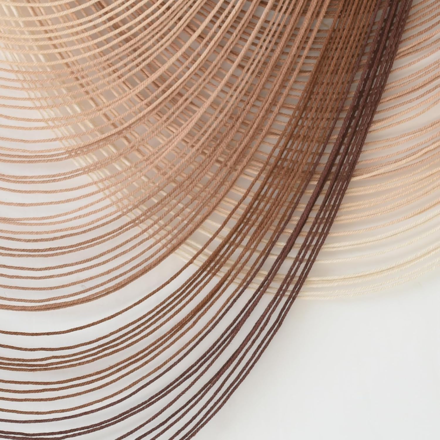 Macrame Wall Hanging Dip-Dye Boho Home Decor Fiber Wall Art Craftsmanship Bedroom / Ivory Brown