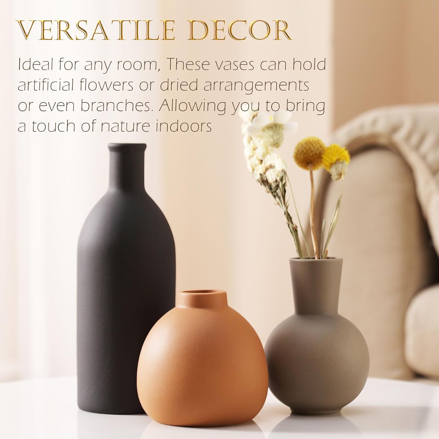 Ceramic Vase / Handcrafted Ceramic Vases / Set C / Set of 3