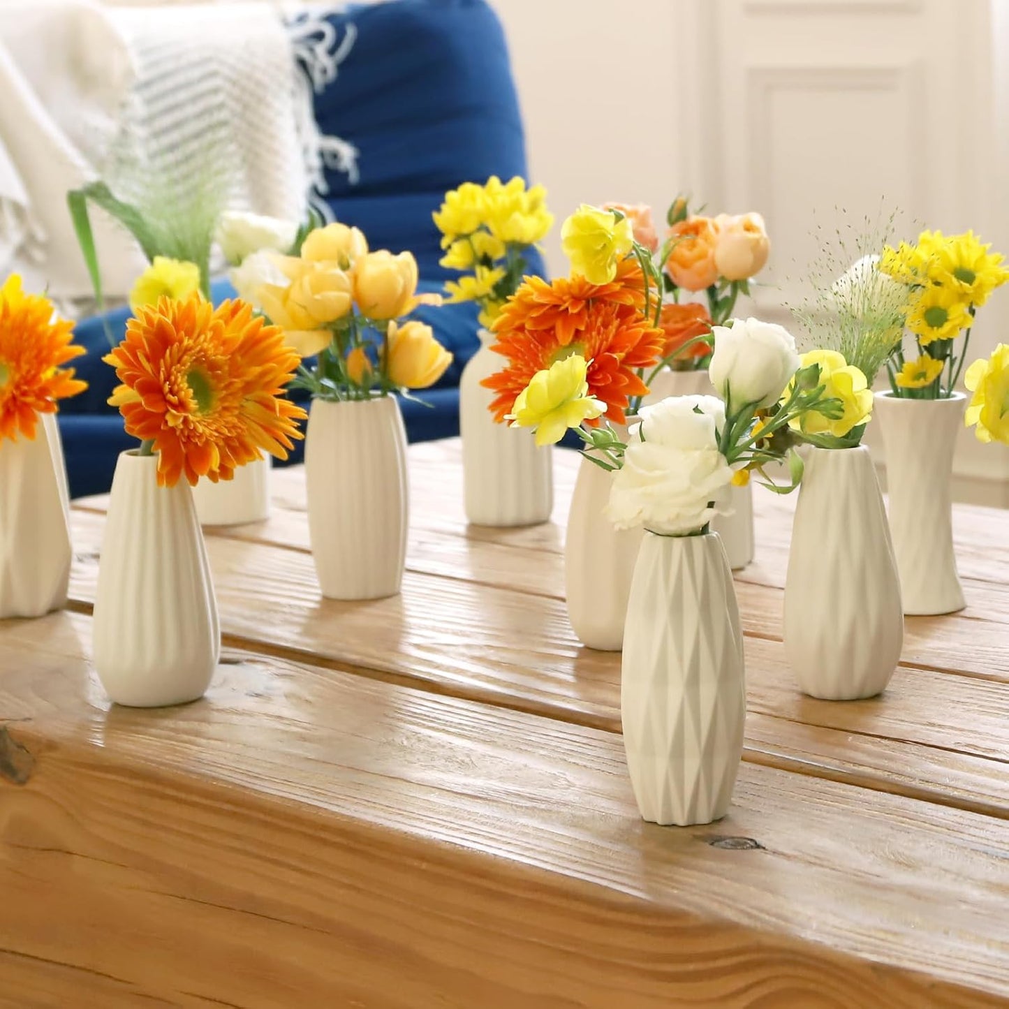 16packs Small Ceramic Vases / White / Set of 16