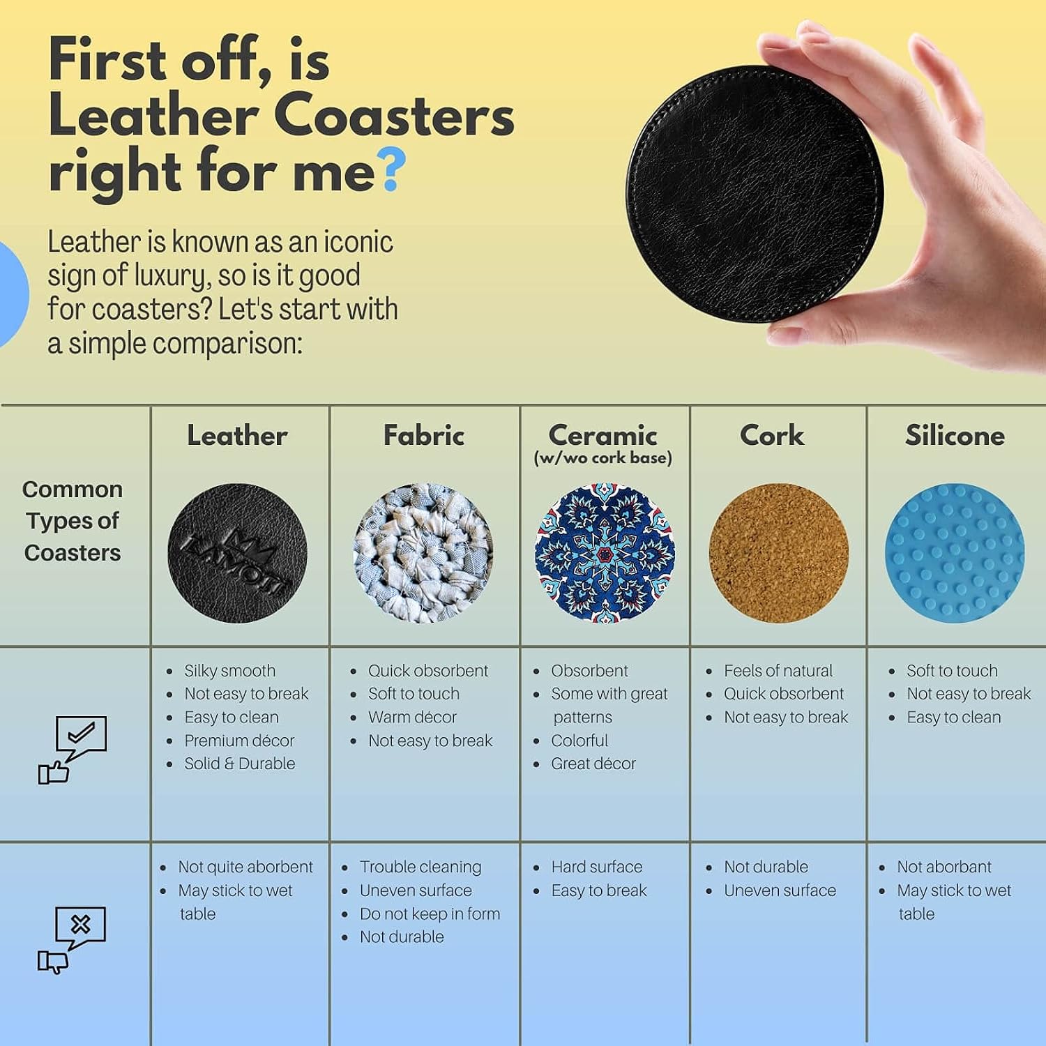 Holder for Tabletop Protection / Black / Set of 6