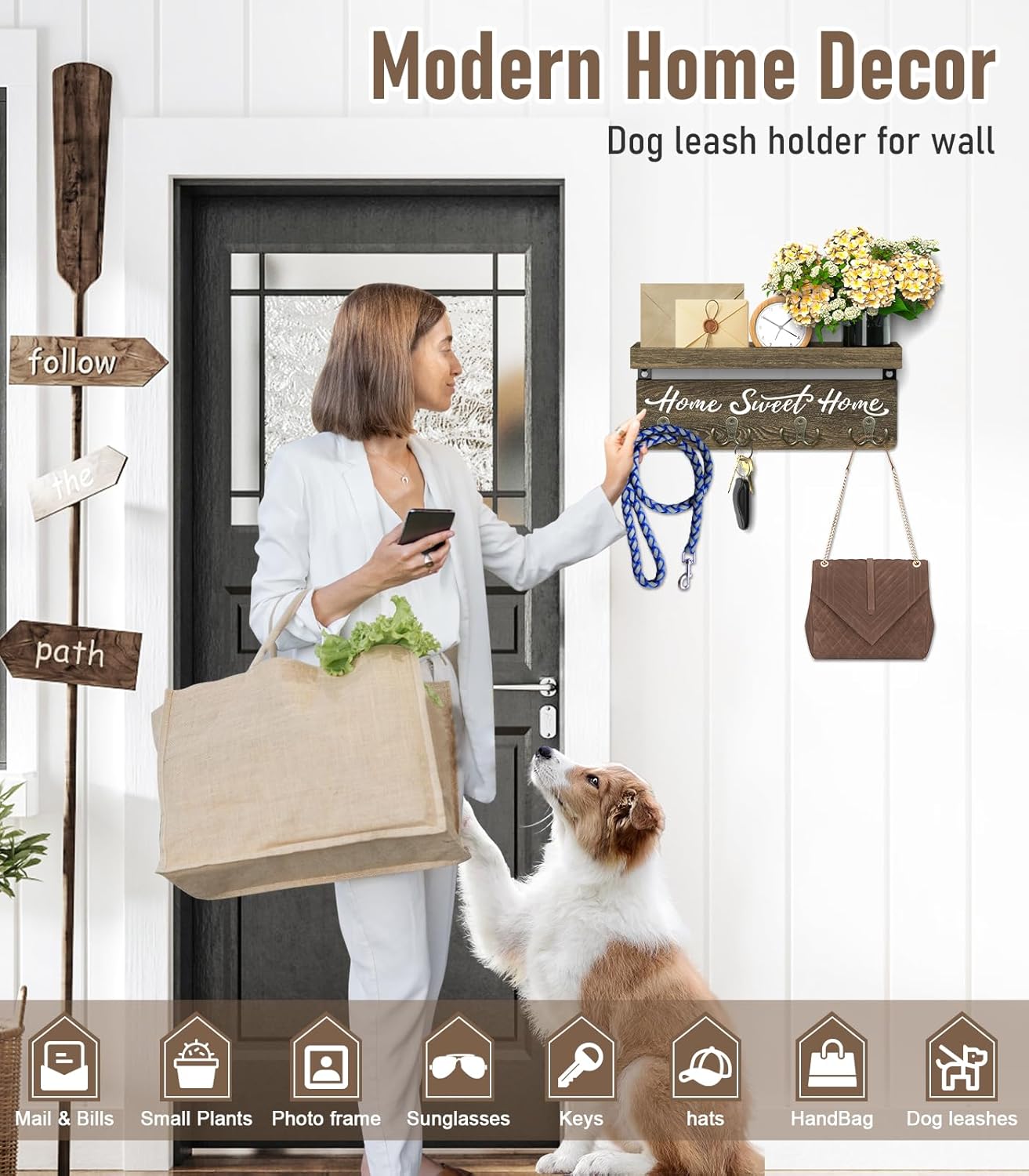 Wooden Key Rack / Brown