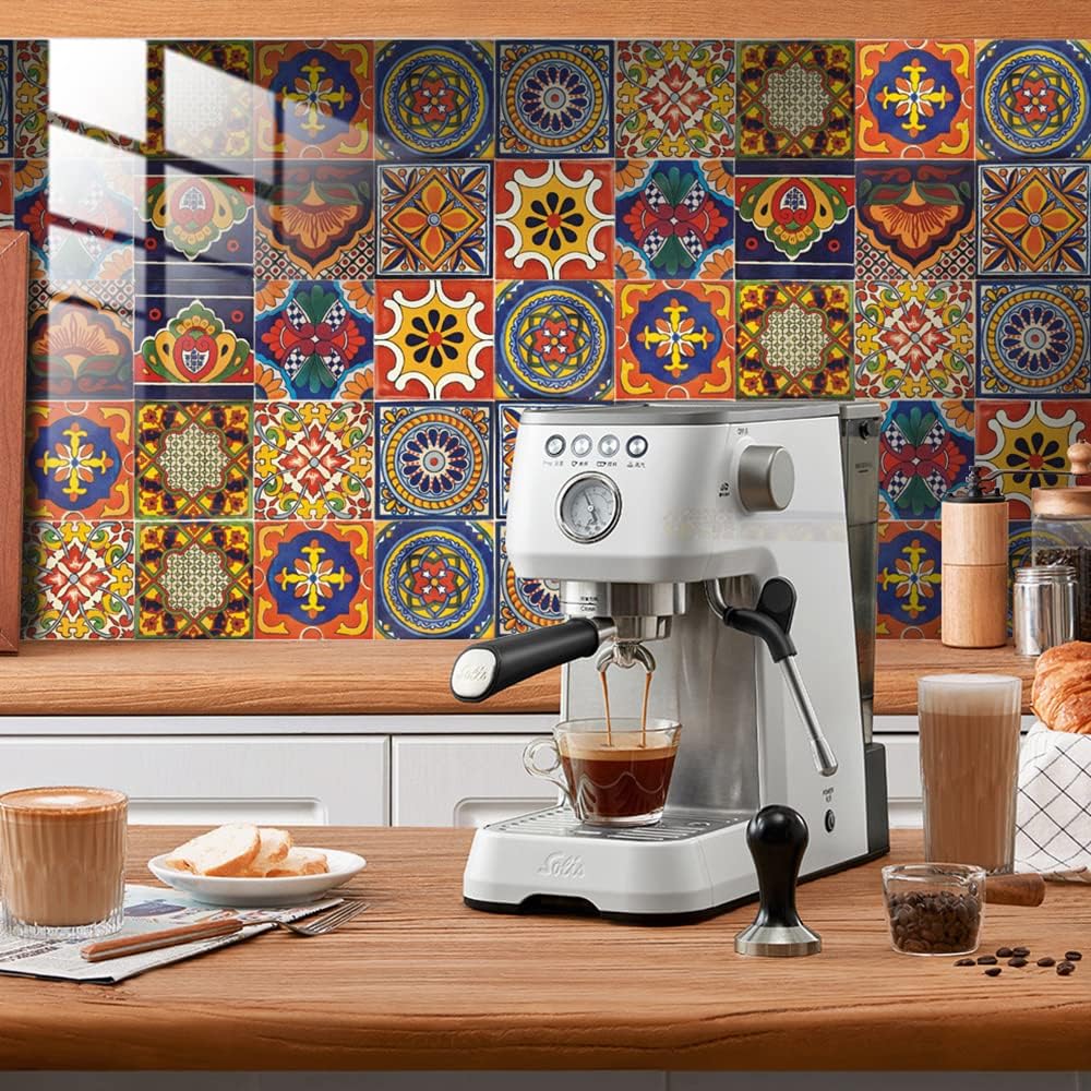 Self Adhesive Waterproof Removable Mandala Style Tiles Backsplash / 6 x 6 / Ts295 / Set of 20