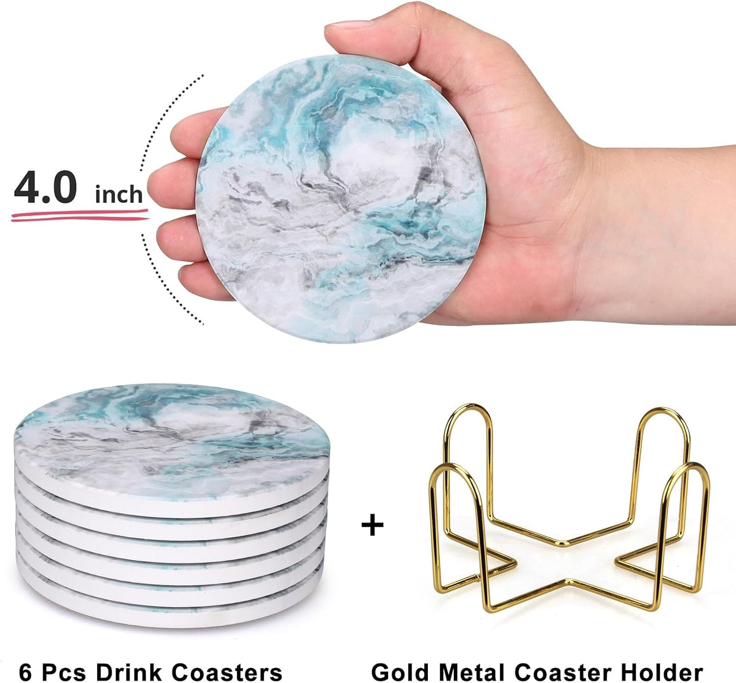 Holders / Coasters / Blue-02 / Set of 6