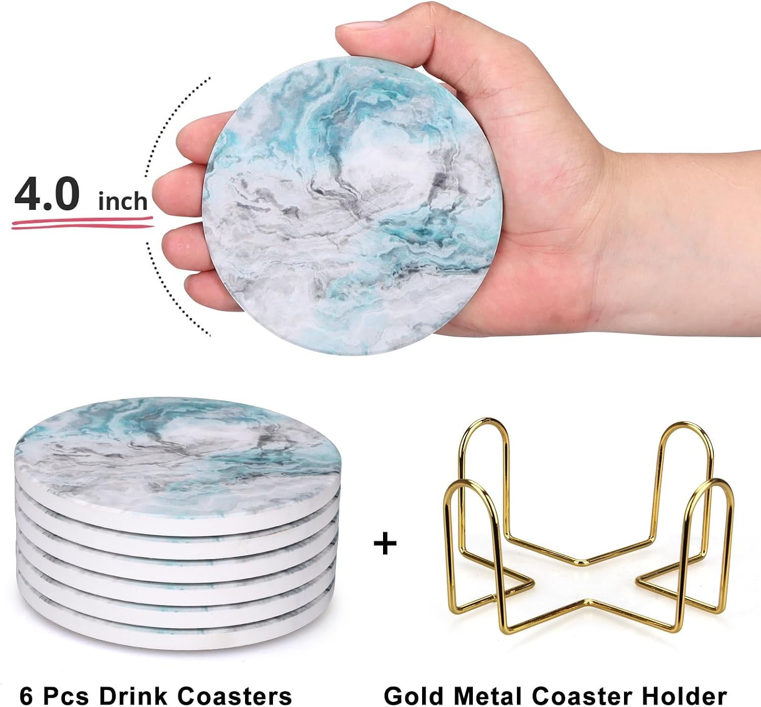 Holders / Coasters / Blue-02 / Set of 6