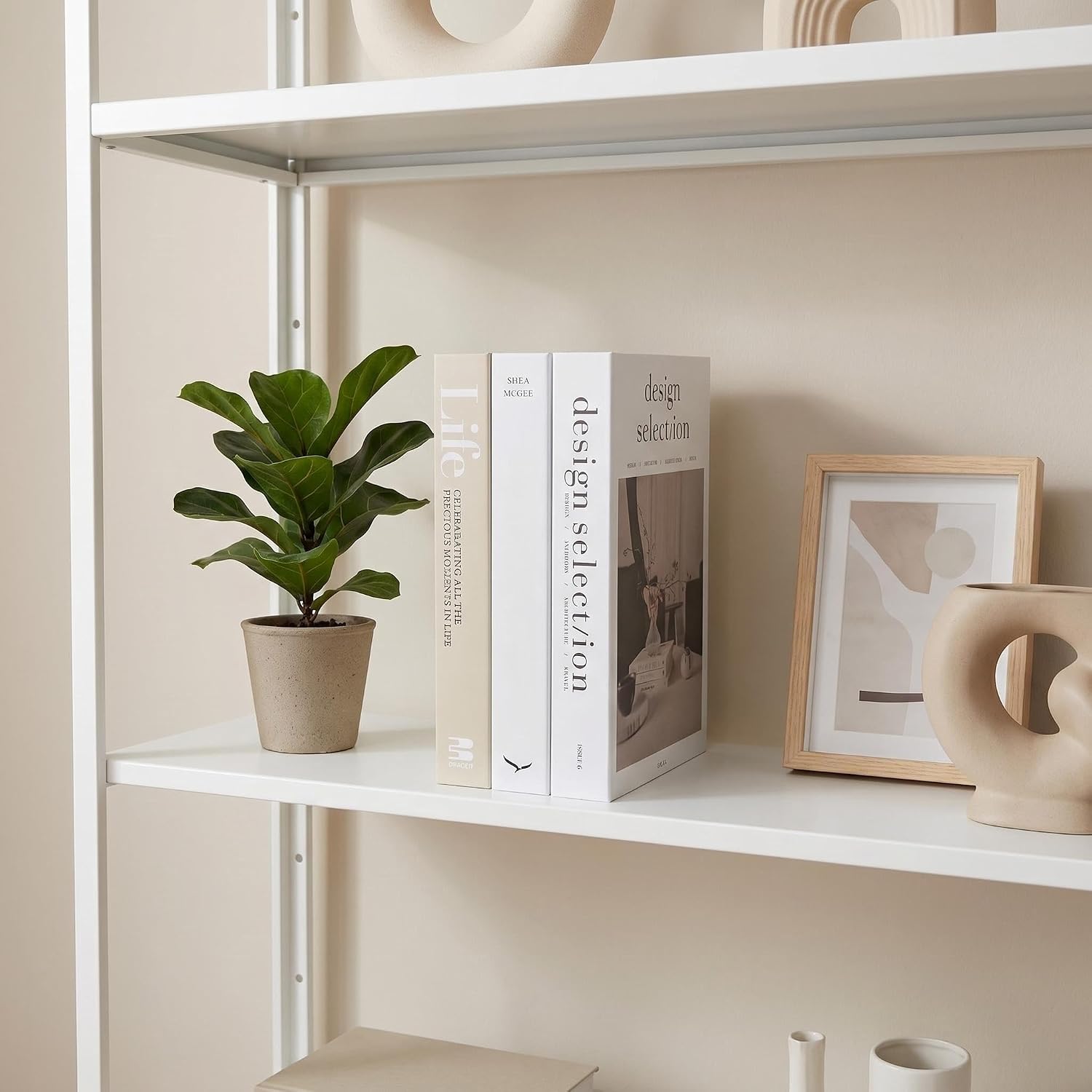 Modern Faux Books / White / Set of 3