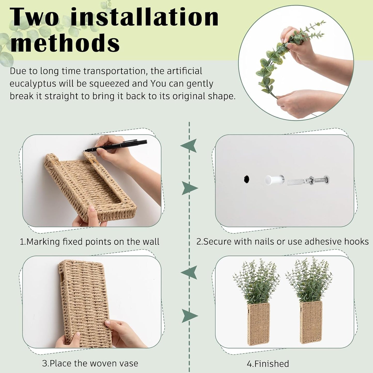 Woven Wall Vase / Set of 2