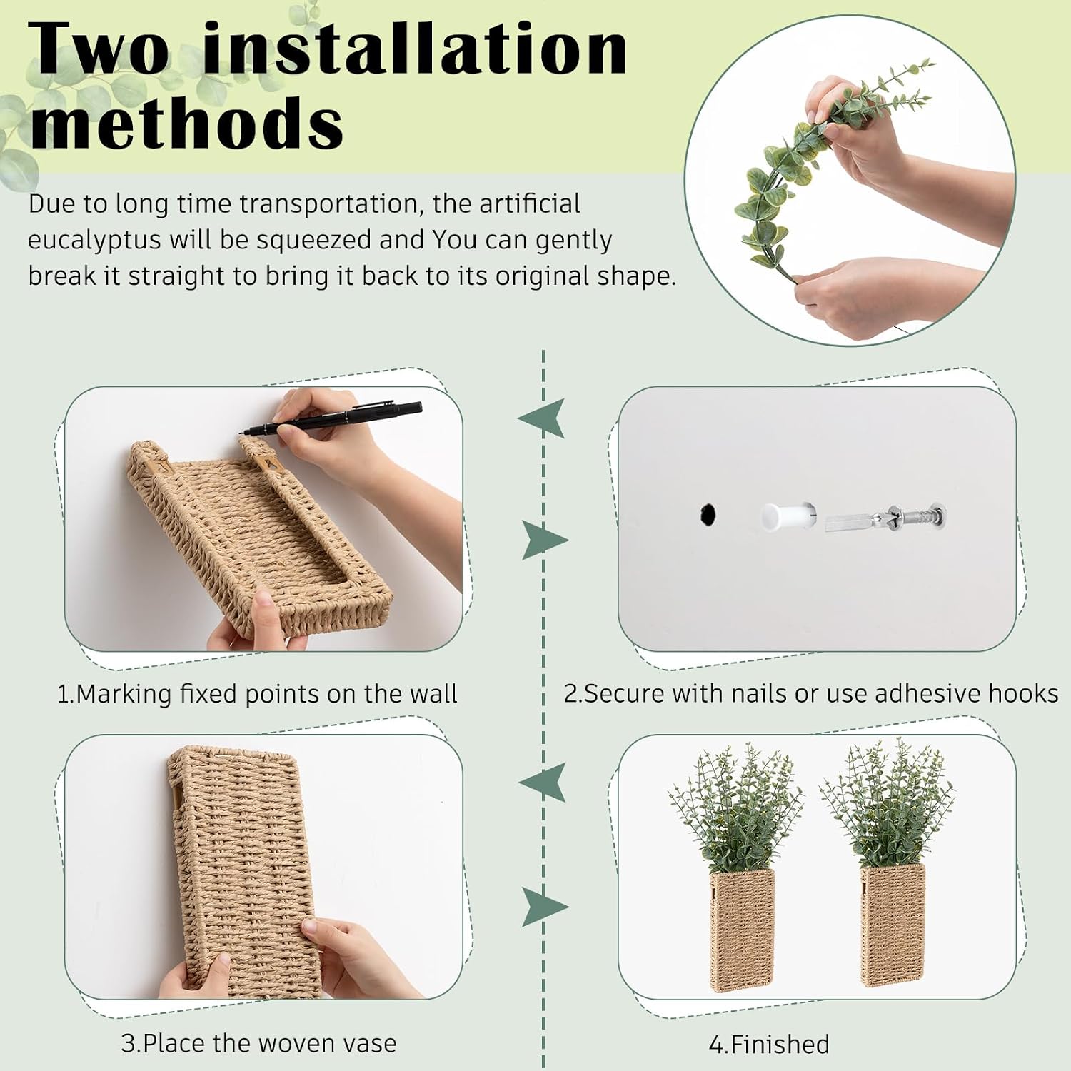 Woven Wall Vase / Set of 2