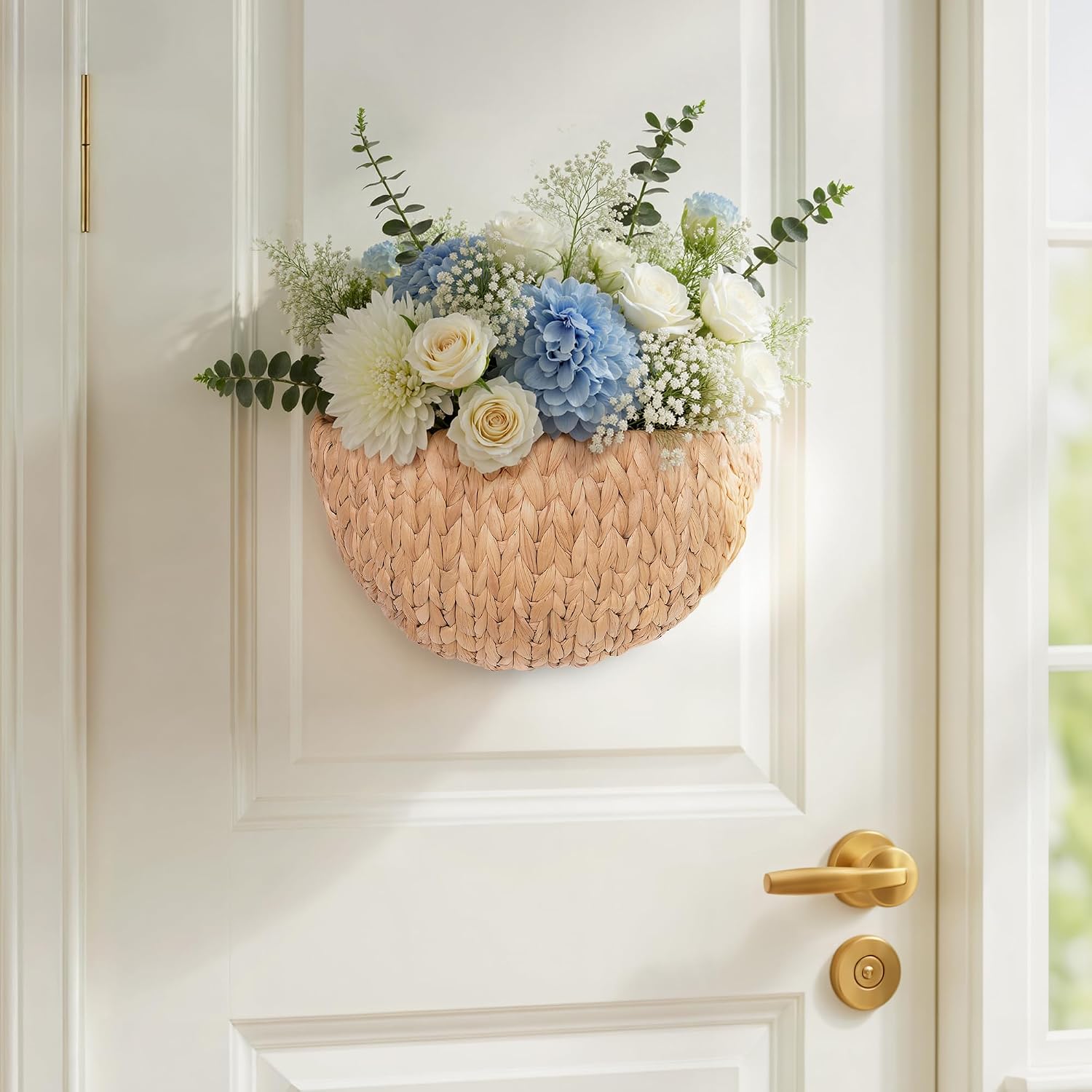 Wicker Wall Basket / Natural / Oval