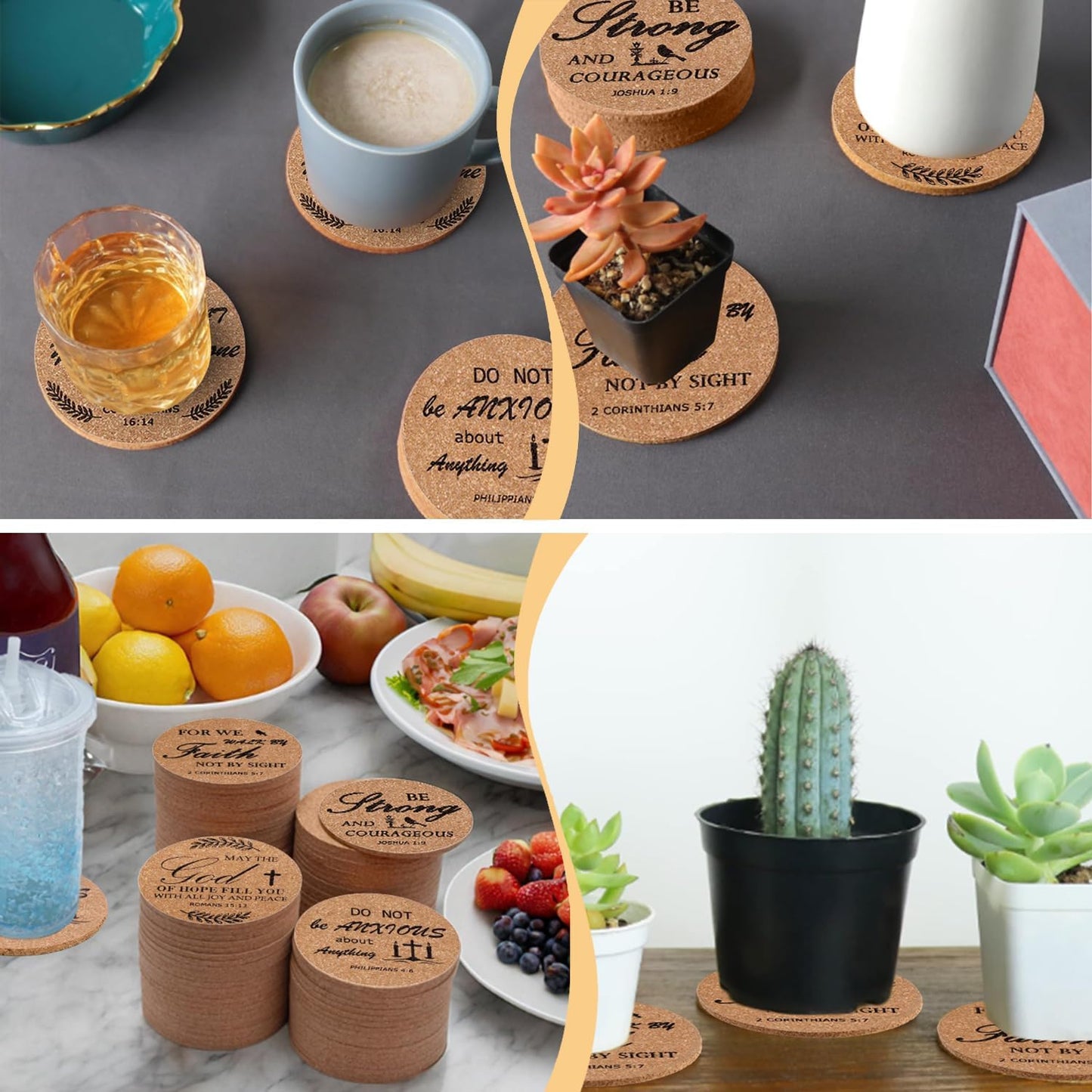 Bible Verses Heat Resistant Furniture / Natural / Set of 50