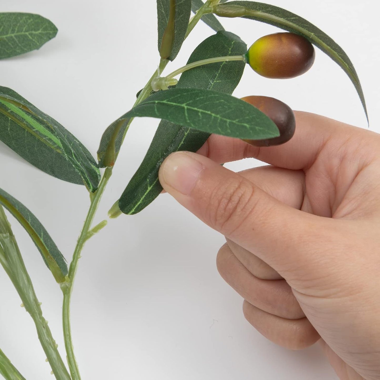 39" Fake Olive Tree Branches Olive Stems Large Tall Artificial Greenery Stems / 39" Tall / Set of 3