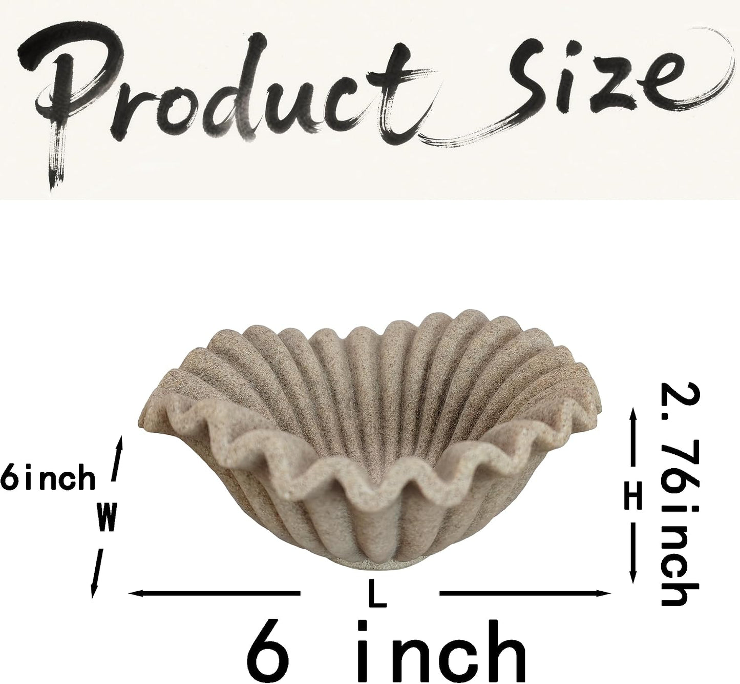 Scalloped Pedestal Bowls for Modern Home Decor / Beige-b / 6inch