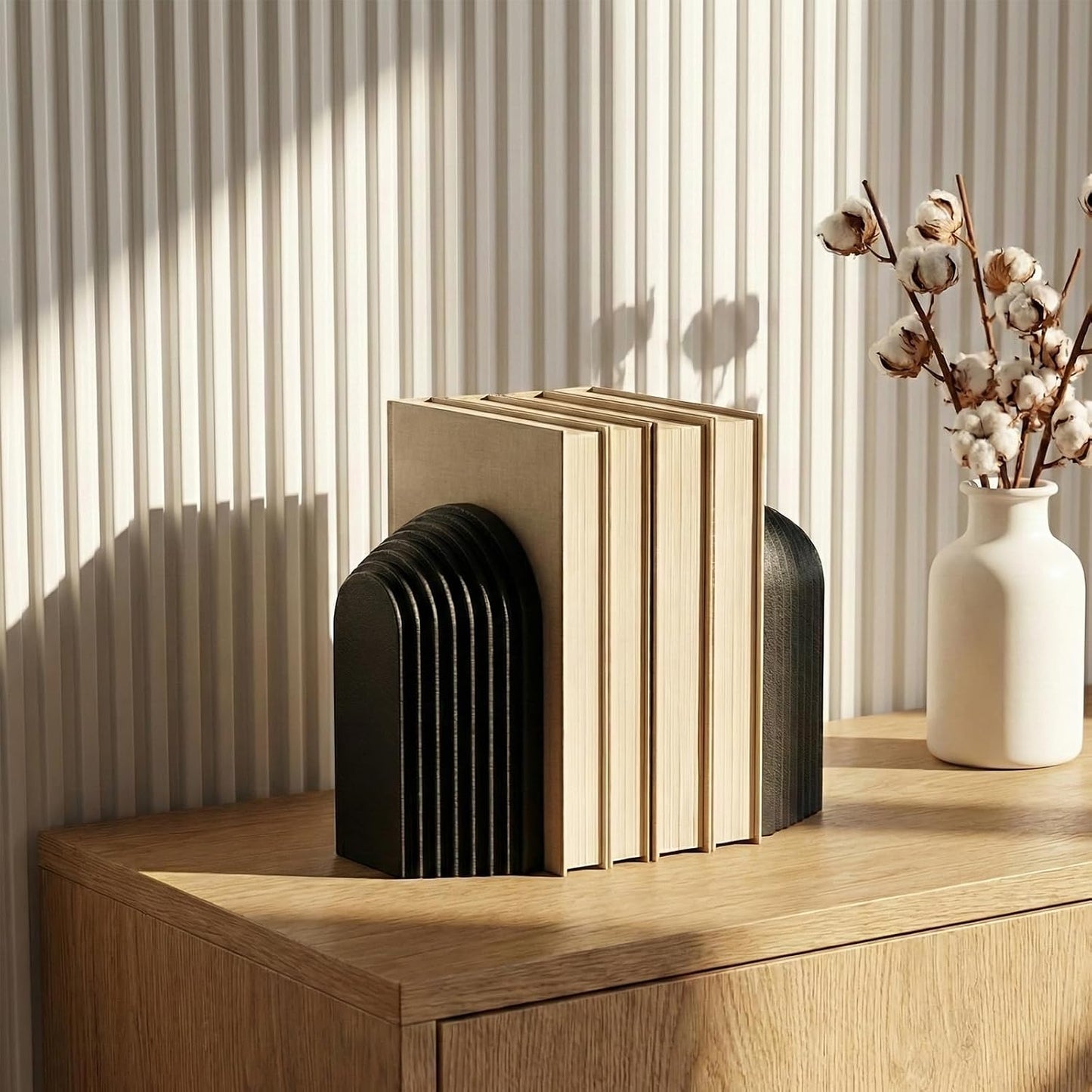 Heavy Duty Book Ends / Black / Set of 2