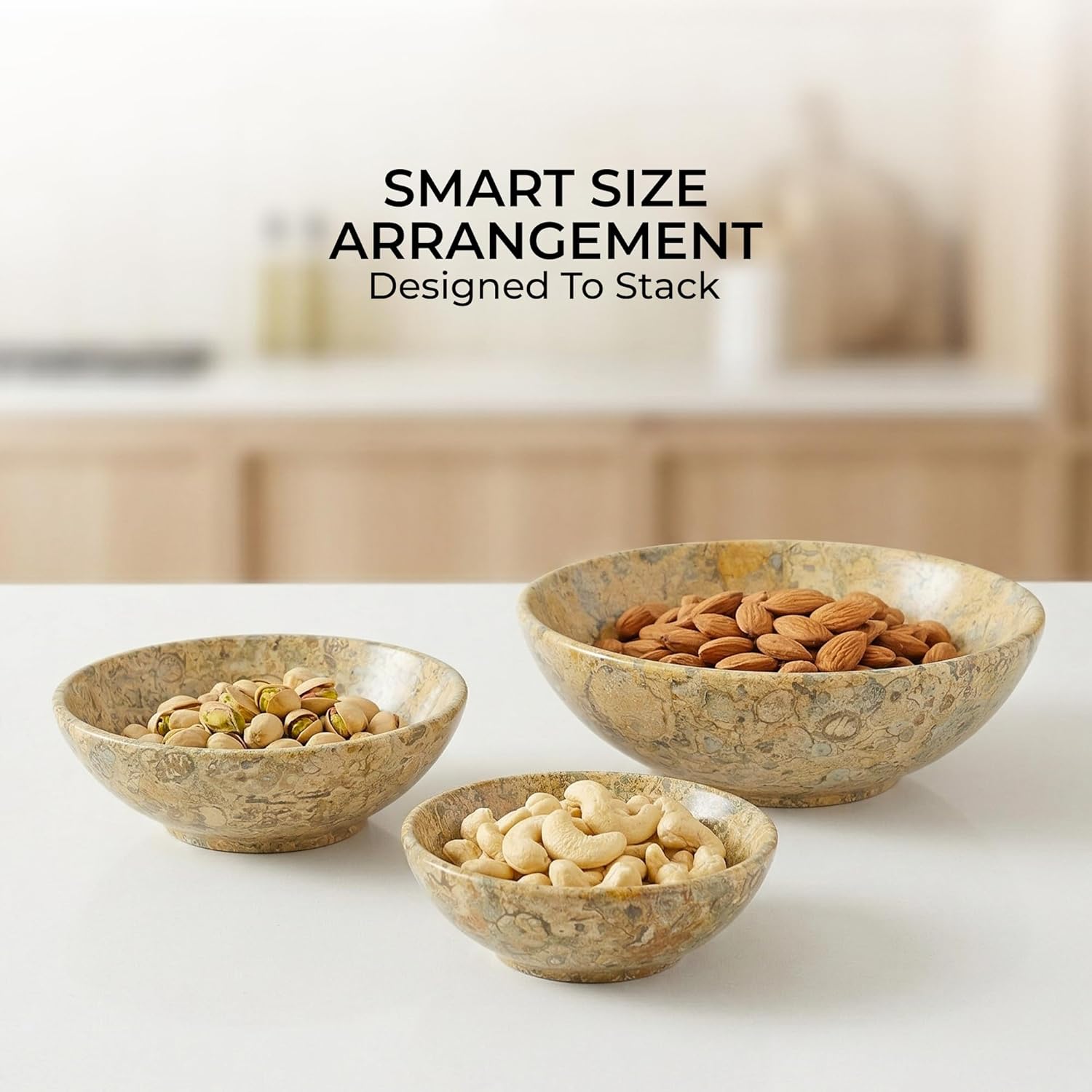 Ring Holder & Food Bowl for Snacks / Coral - 4", 5" & 6" Inch / 6 Inch / Set of 3