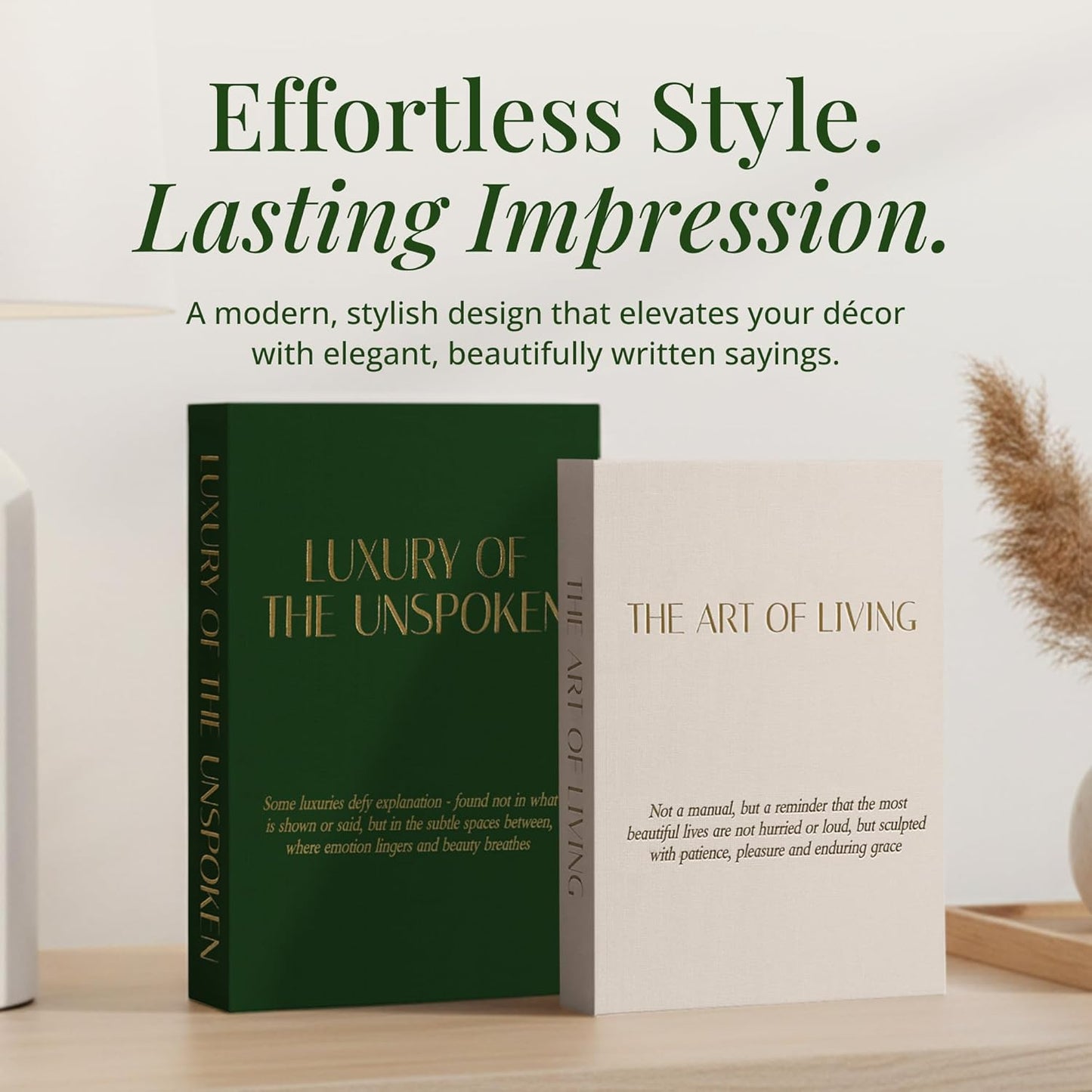 Linen Fake Books for Decoration / Set of 2