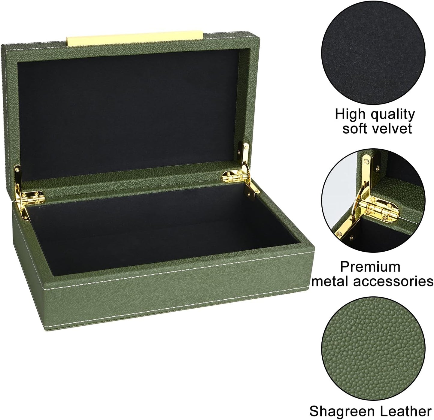 Keepsake And Memory Storage Decorative Boxes / 11 In / Green