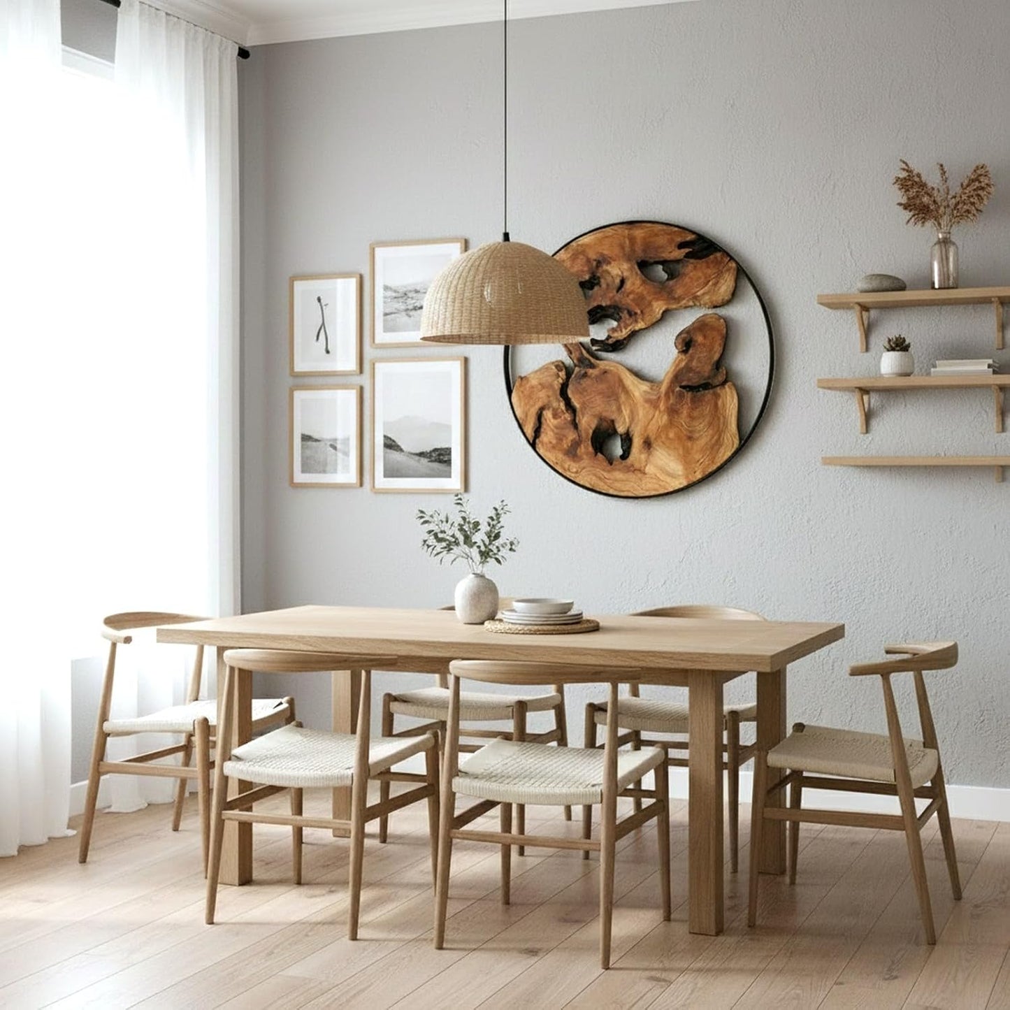 Cedar Wood Wall Decor / 16"L x 16"W / Natural / 16 x 16